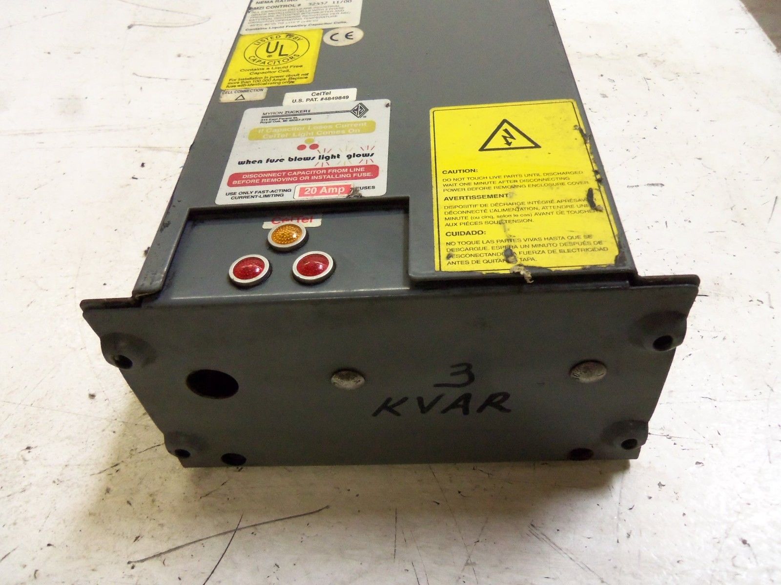 MYRON ZUCKER KIM43003-3 POWER CAPACITOR UNMP
