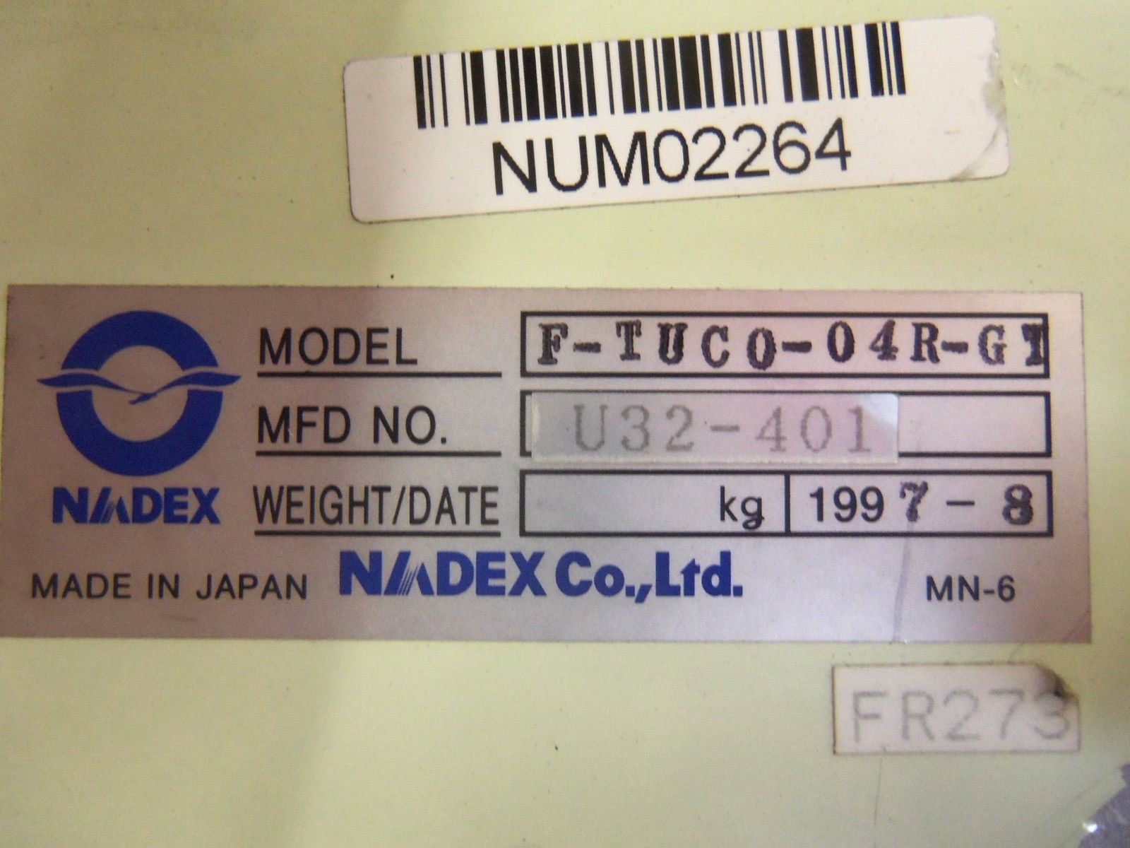 NADEX F-TUC0-04R-GT POWER SUPPLY UNMP
