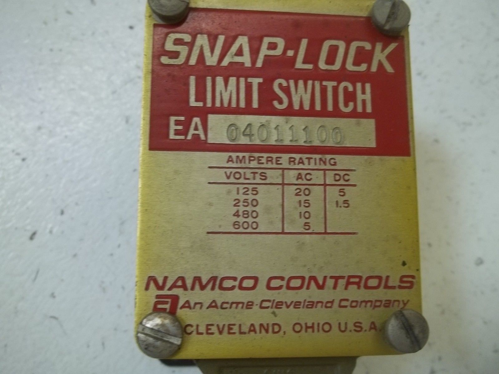 NAMCO CONTROLS EA04011100 UNMP