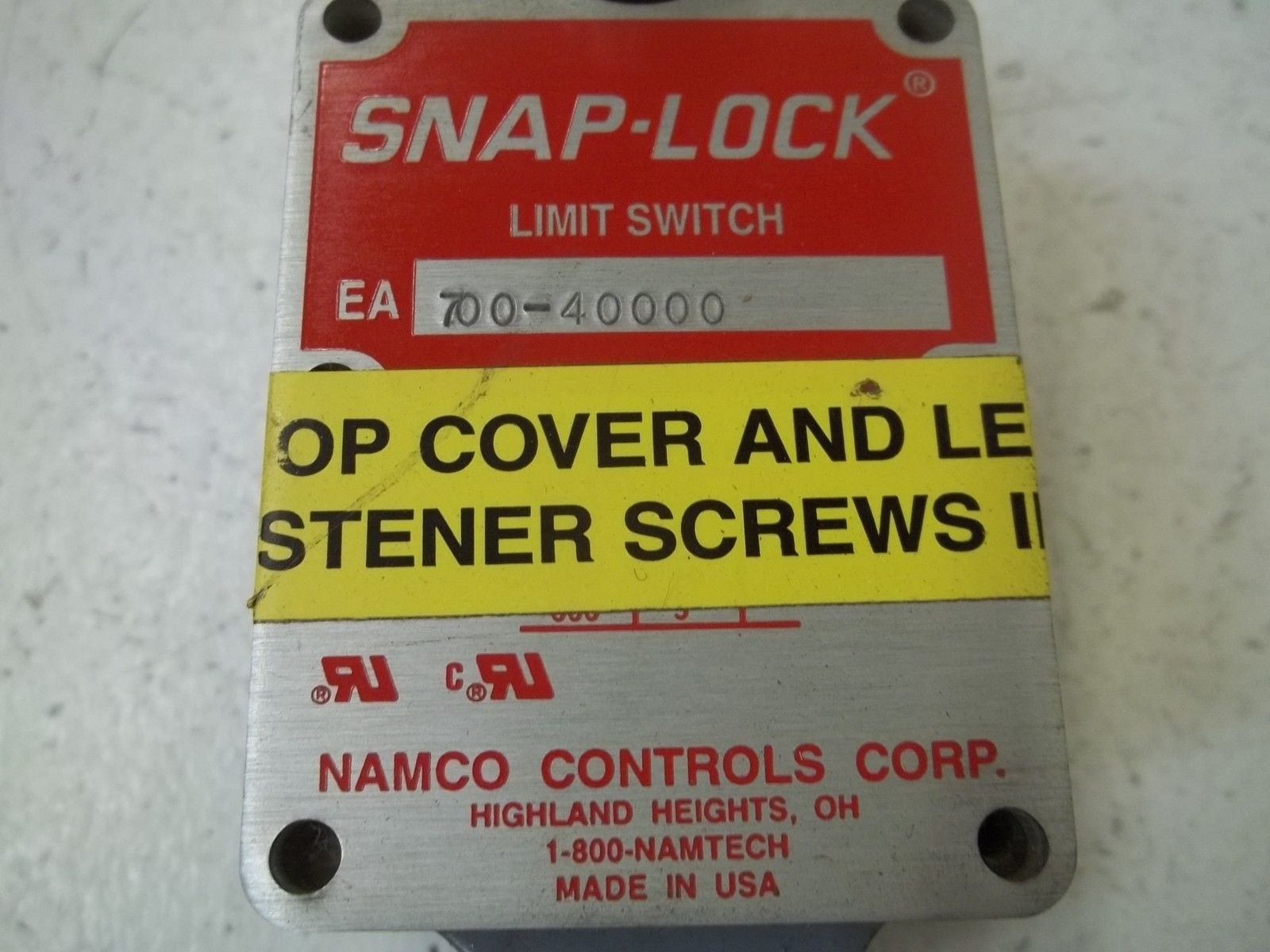 NAMCO EA700-40000 SNAP-LOK SWITCH UNMP