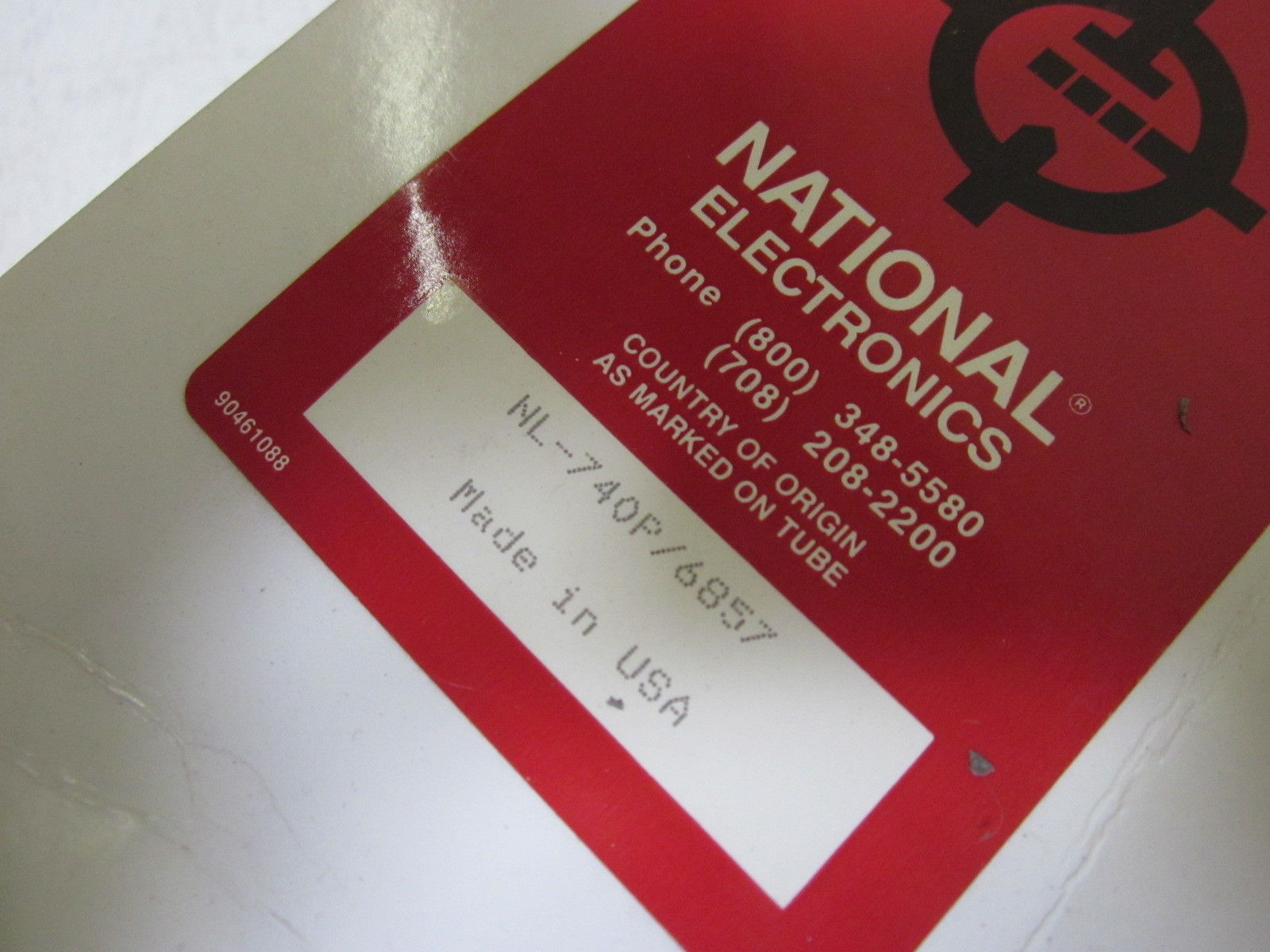 NATIONAL ELECTRONICS NL-740P/6857 ELECTRON VACUUM TUBE NSMP
