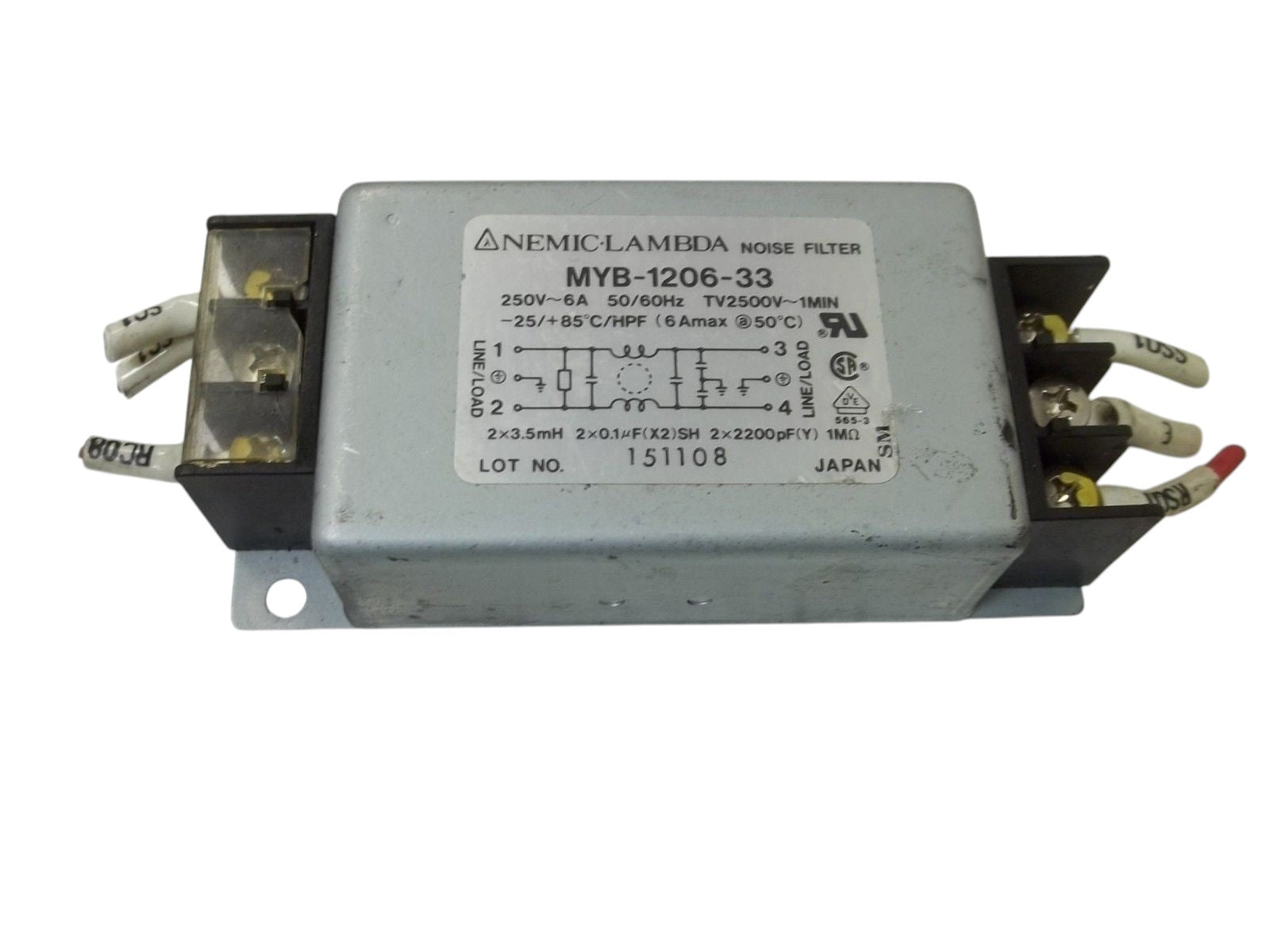 NEMIC-LAMBDA MYB-1206-33 NOISE FILTER UNMP