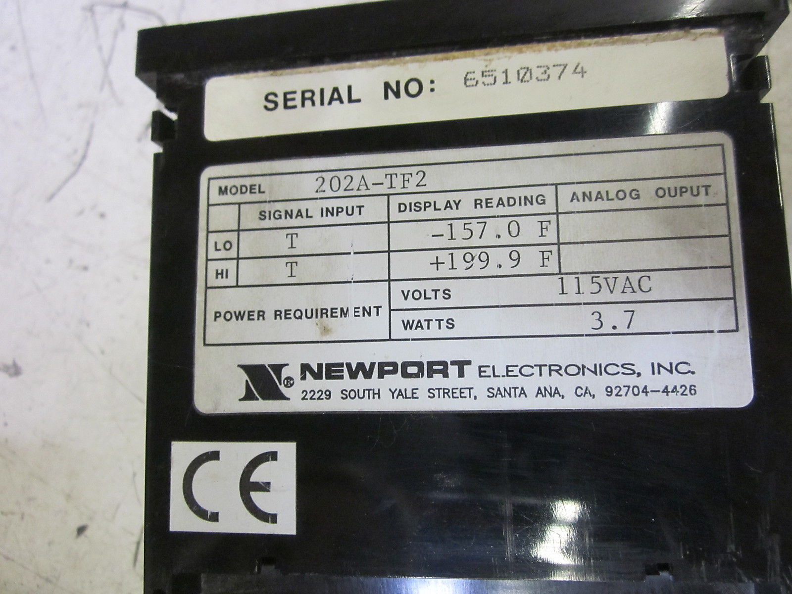 NSNPPORT 202A-TF2 DIGITAL PANEL METER 115VAC UNMP