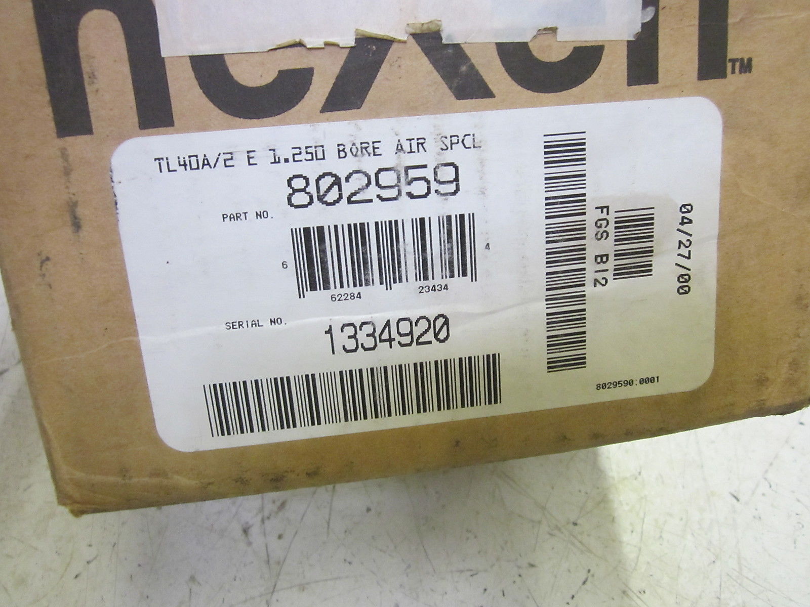 NEXEN 802959 TORQUE LIMITER TL40A/2E 1.250 BORE AIR NSMP