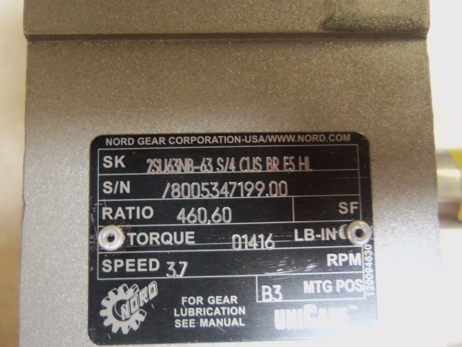NORD 2SU63NB-63 S/4 CUS BR E5 HL MOTOR NSMP