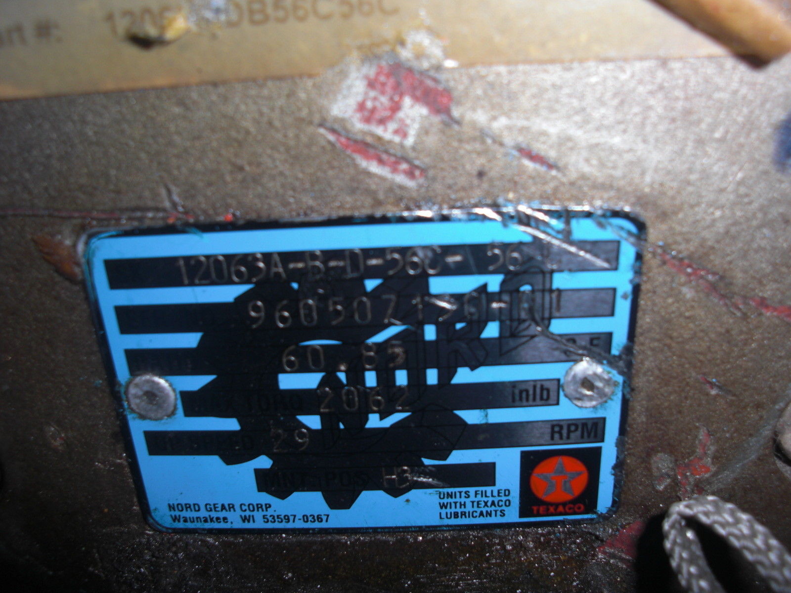 NORD GEAR CORP 12063A-B-D-56C-56C *USED*