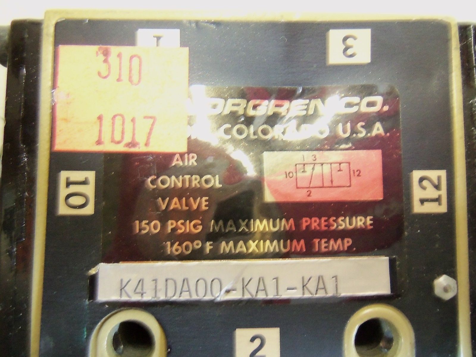 NORGREN K41DA00-KA1-KA1 *USED*