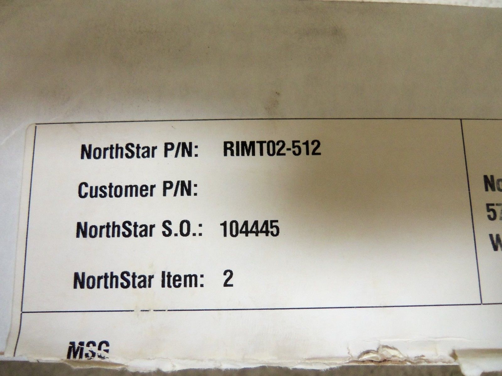 NORTHSTAR RIMT02-512 RIMTACH TS ADAPTER NSMP