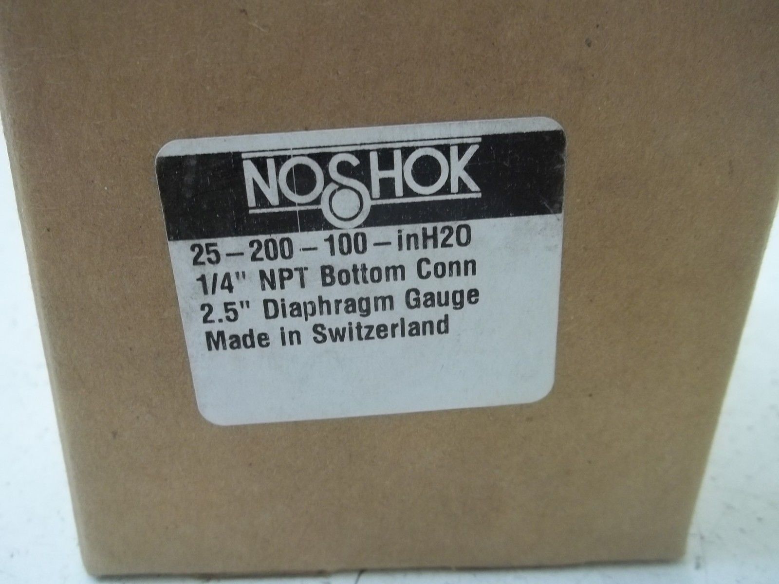 NOSHOK 25-200-100INH20 GAUGE 0-100 PSI NSMP