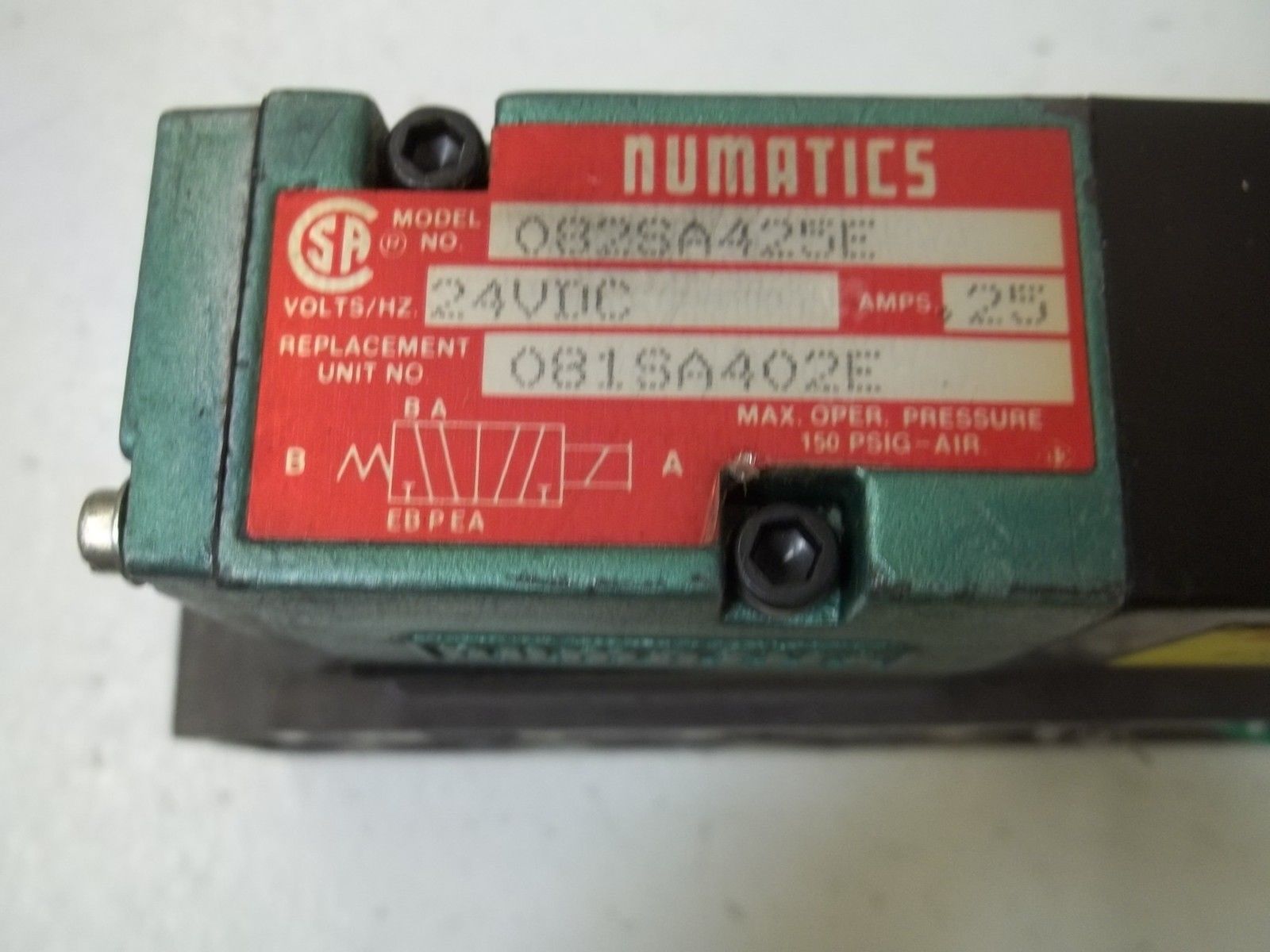 NUMATICS 082SA425E PNEUMATIC VALVE UNMP