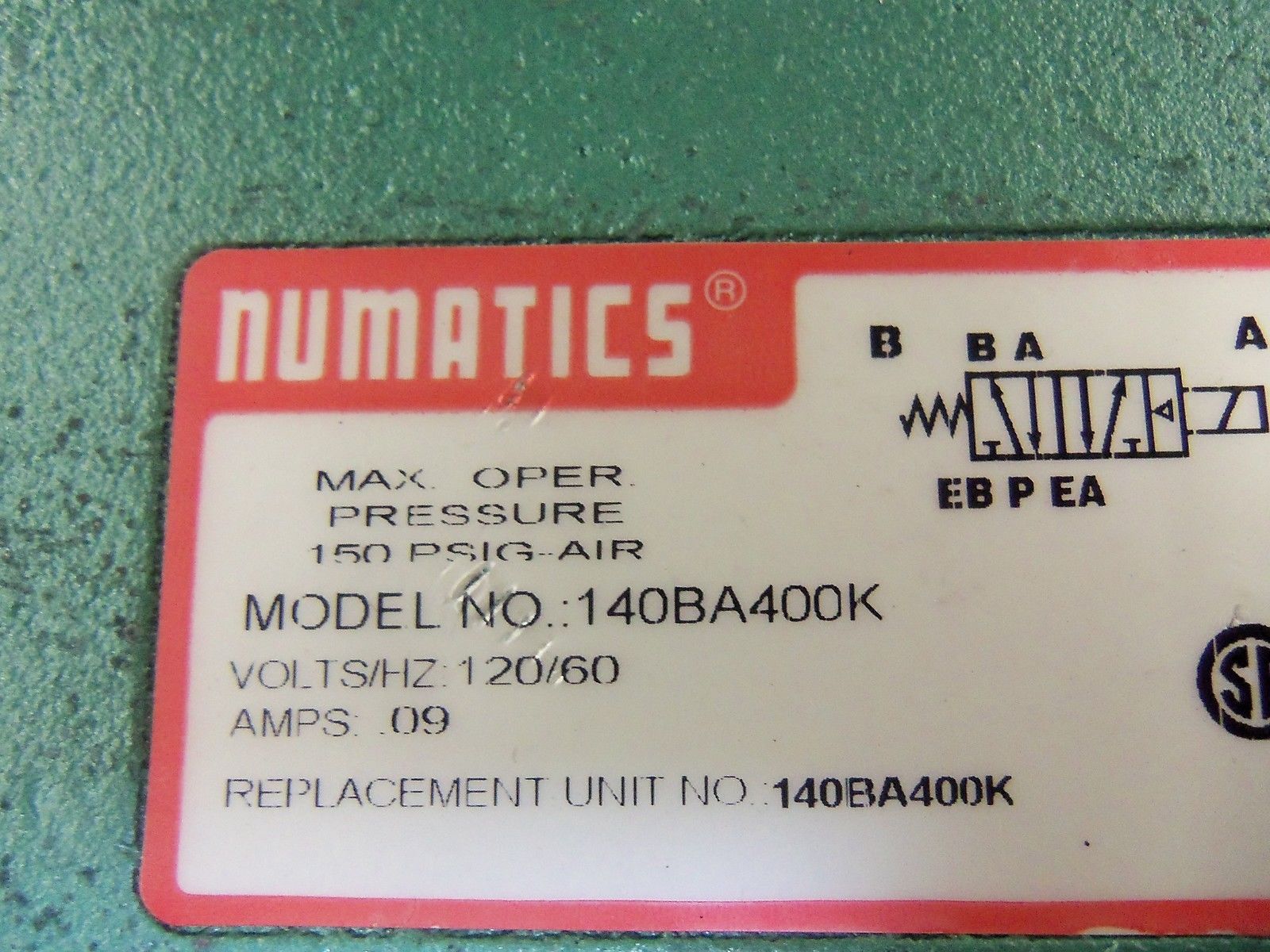 NUMATICS 140BA400K UNMP
