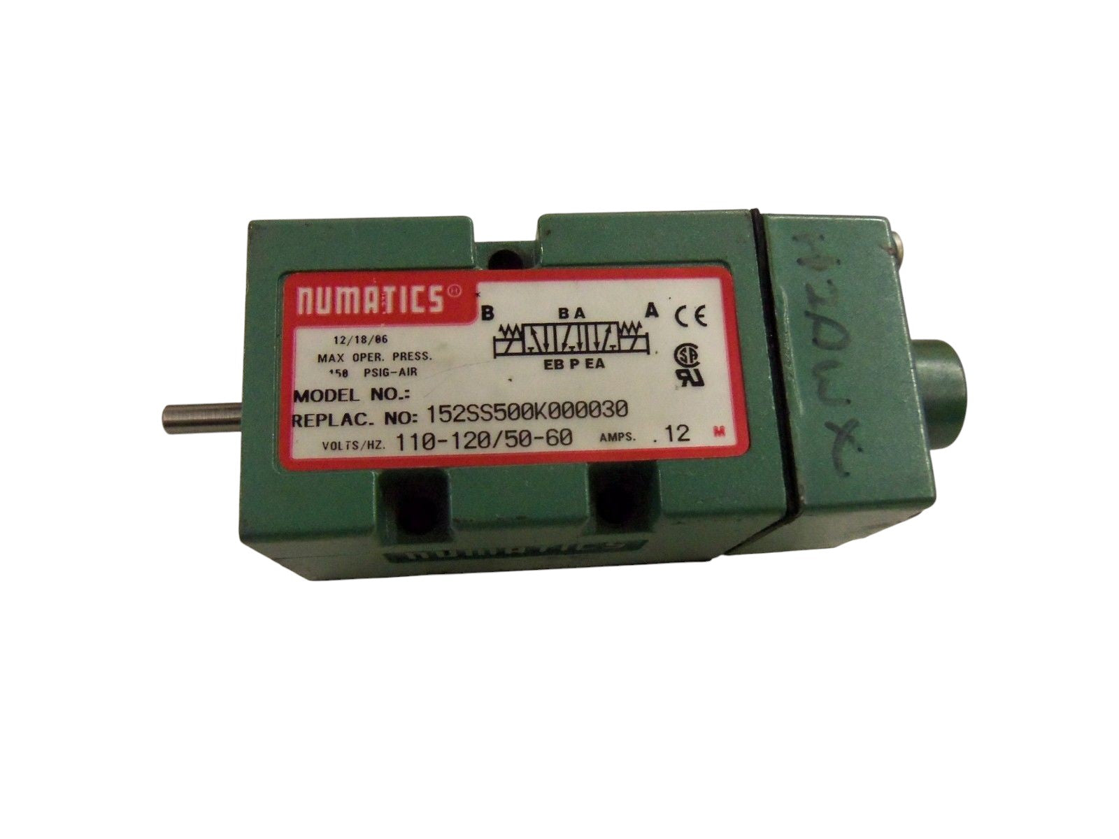 NUMATICS 152SS500K000030 SOLENOID VALVE (AS PICTURED) UNMP