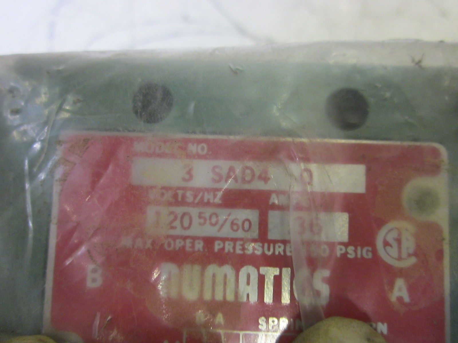 NUMATICS 3SAD40 SOLENOID VALVE 120V  NSMP