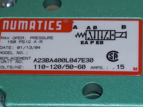 NUMATICS A23BA400L047E30 NSNP