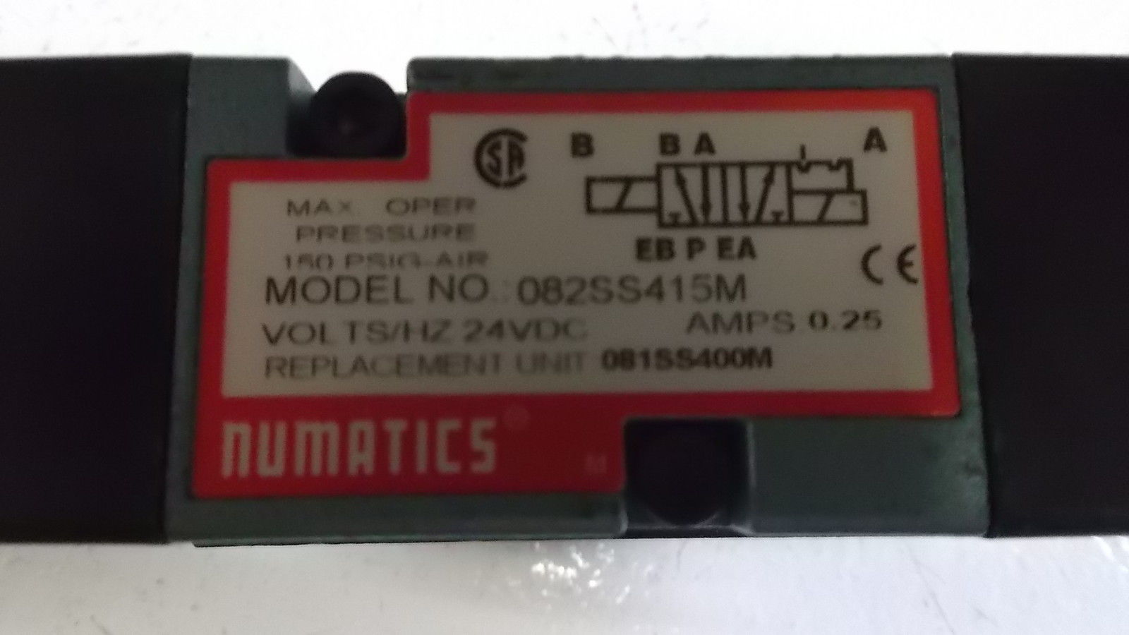 NUMATICS SOLENOID NUMATICS VALVE  082SS415M UNMP