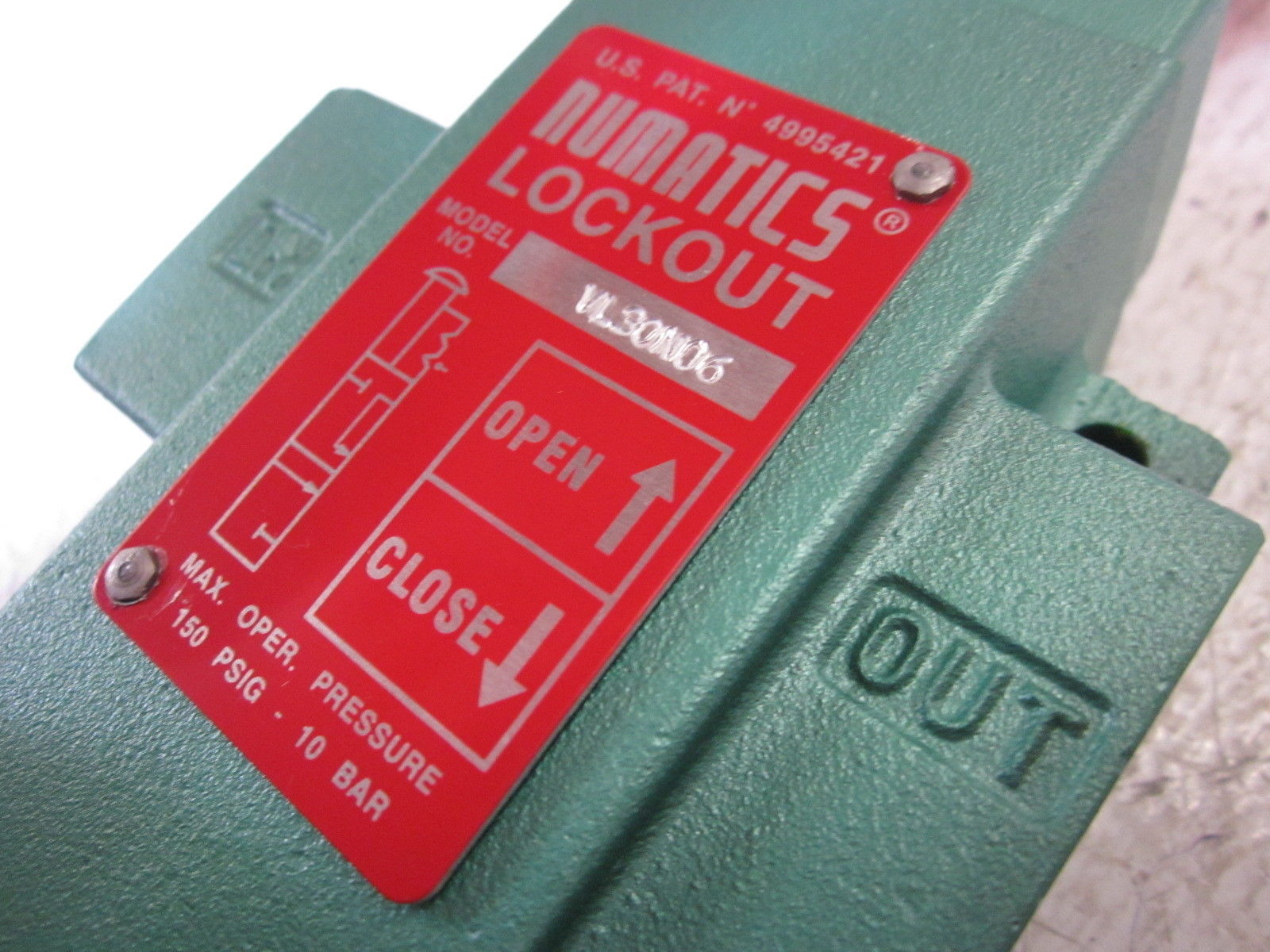 NUMATICS VL30N06 LOCKOUT PRESSURE VALVE NSNP