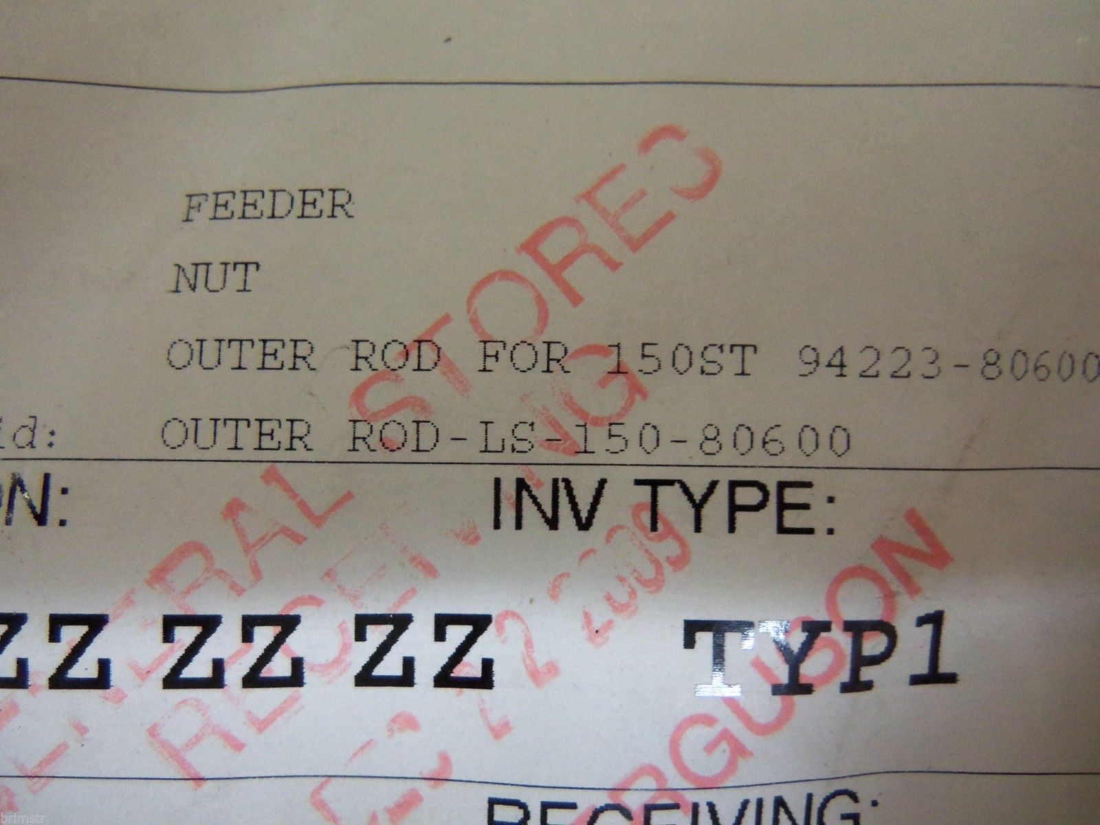 NUMMI ROD-LS-150-80600 OUTER ROD NSNP