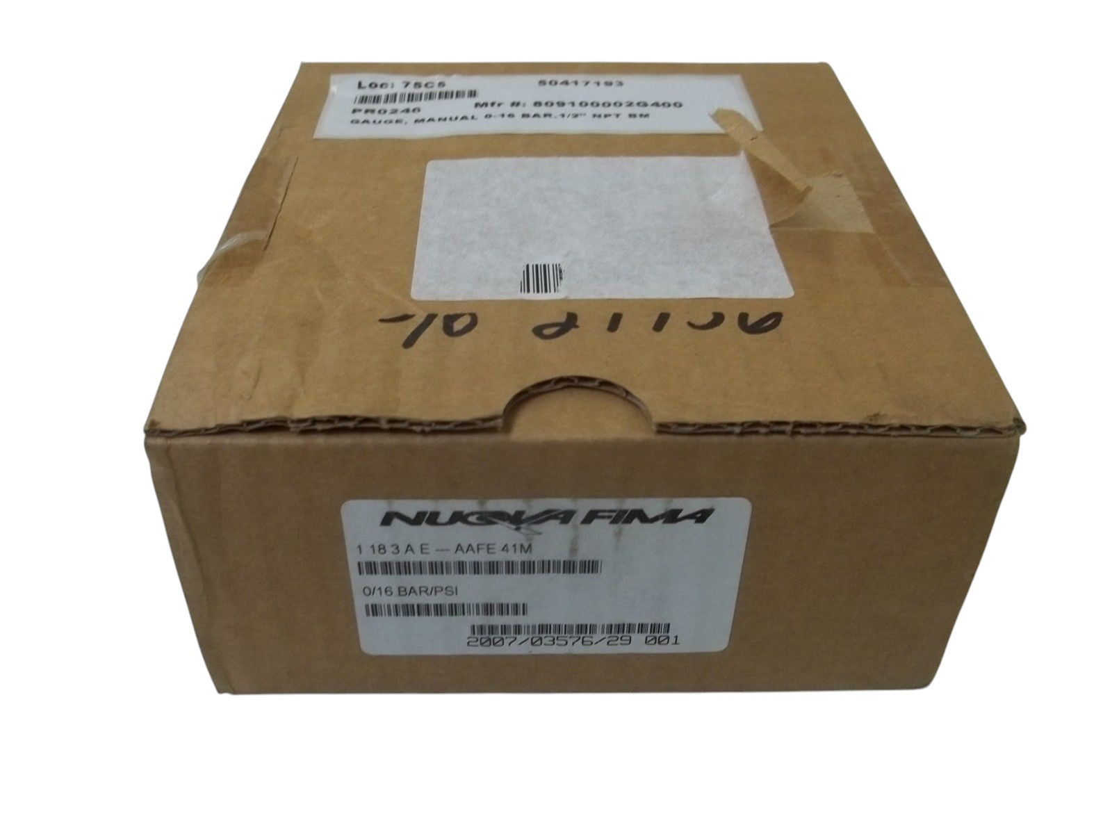 NUOVA 1183E-AAFE41M PRESSURE GAUGE 0/16 BAR/PSI NSMP