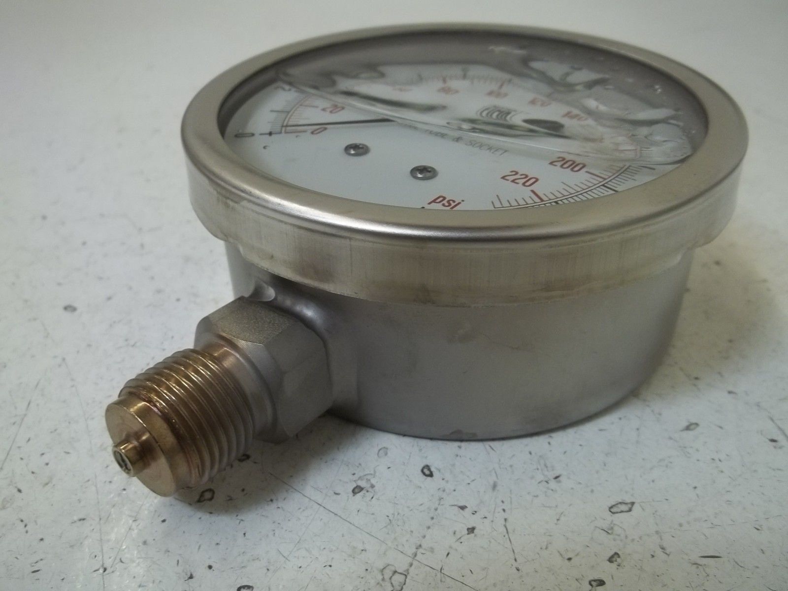 NUOVA 1183E-AAFE41M PRESSURE GAUGE 0/16 BAR/PSI NSMP