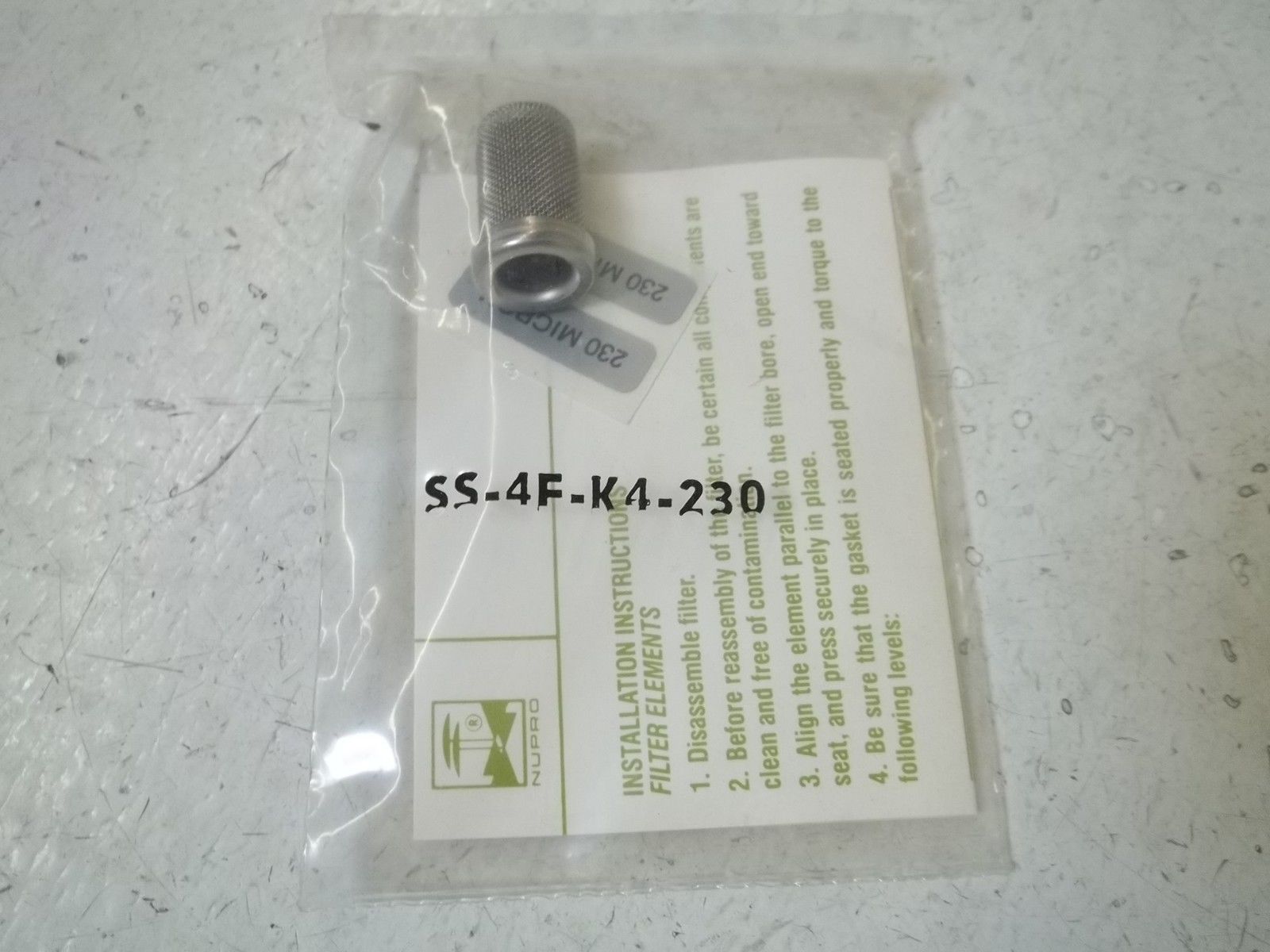 NUPRO SS-4F-K4-230 FILTER STRAINER NSMP