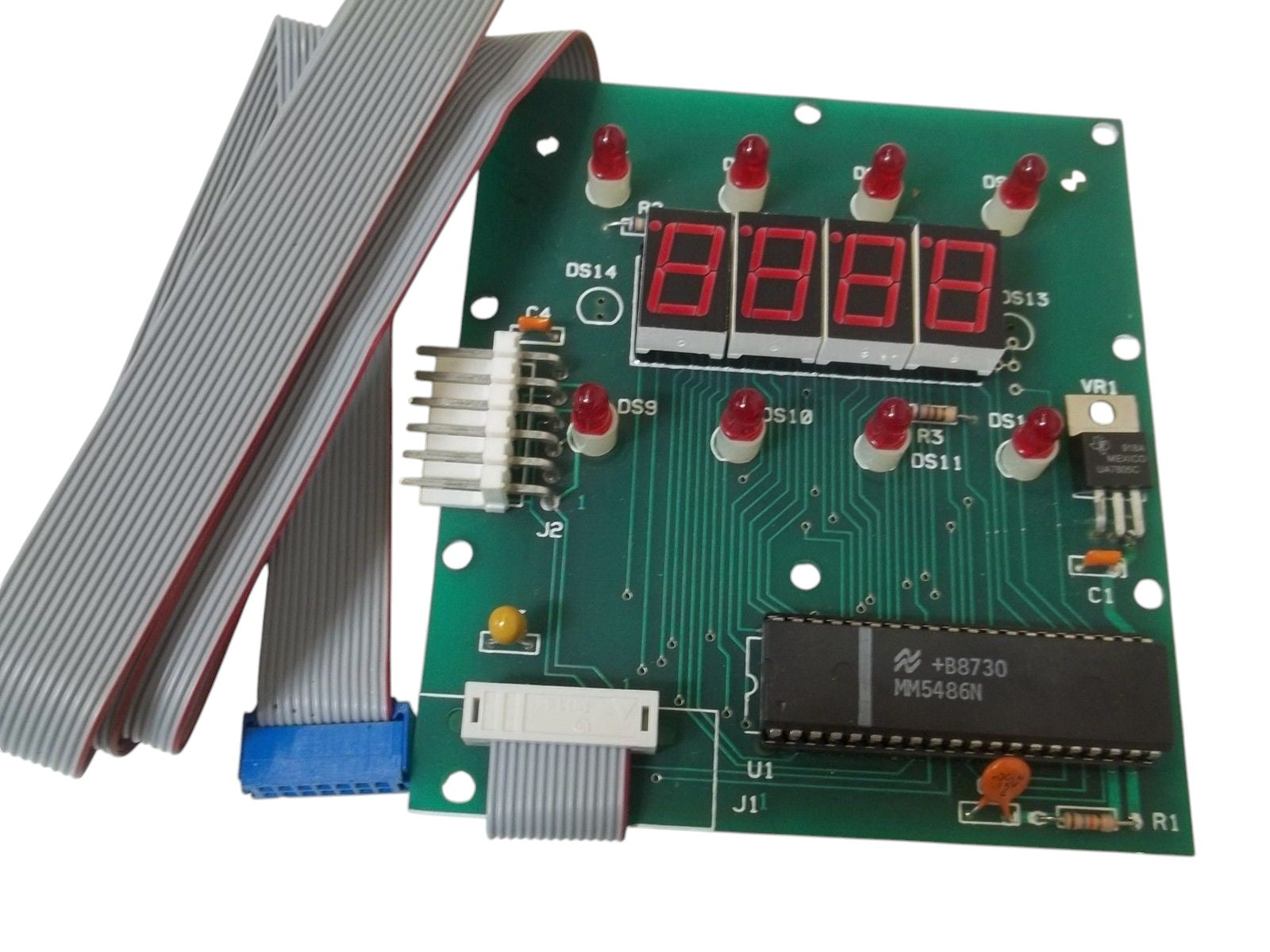 OAK C-2492-D-3075 PC BOARD LED INDICATOR W/RIBBON CABLE UNMP