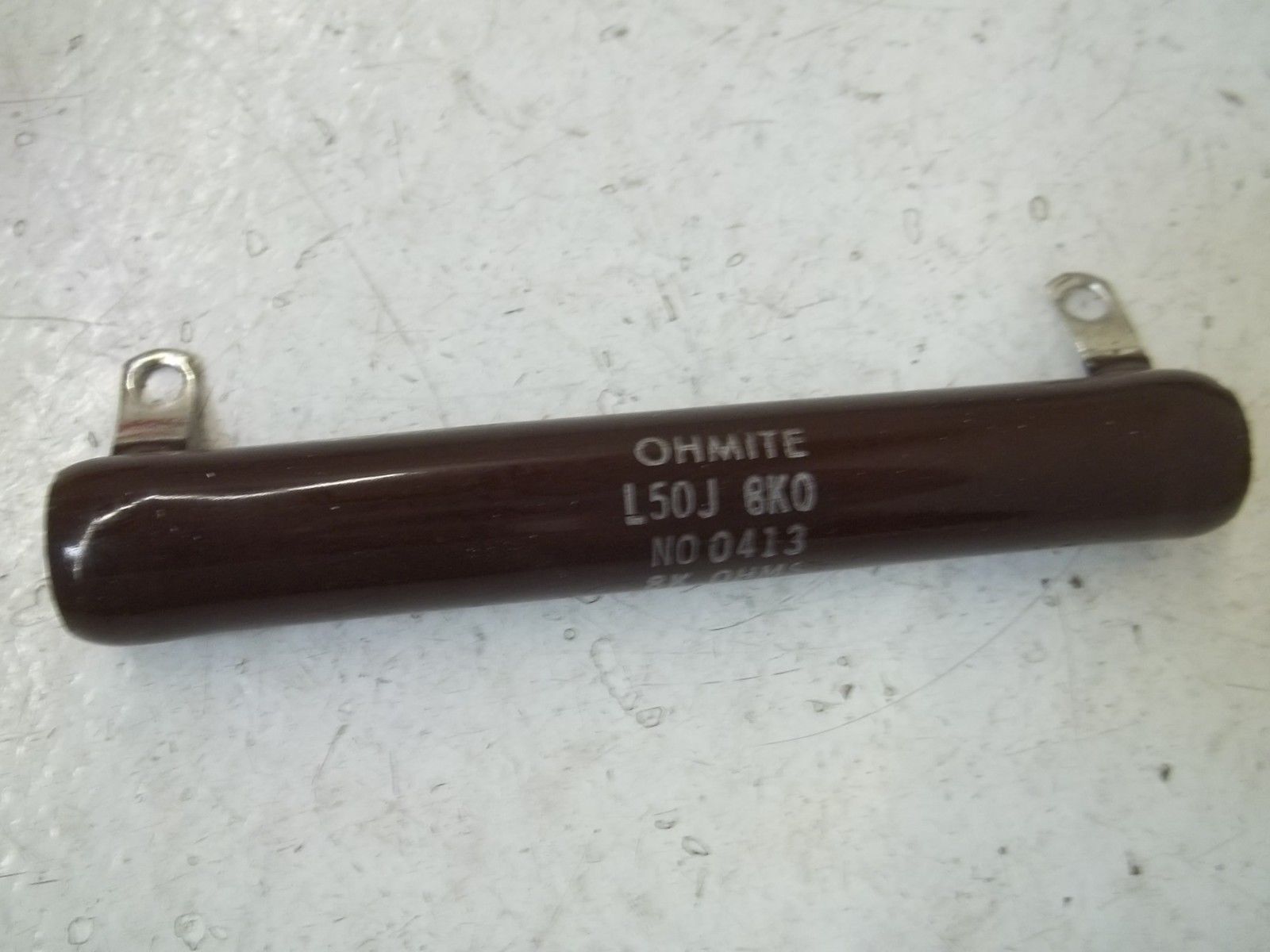 OHMITE 0413 (L50J8K0) RESISTOR 50WATTS, 8K OHMS NSMP