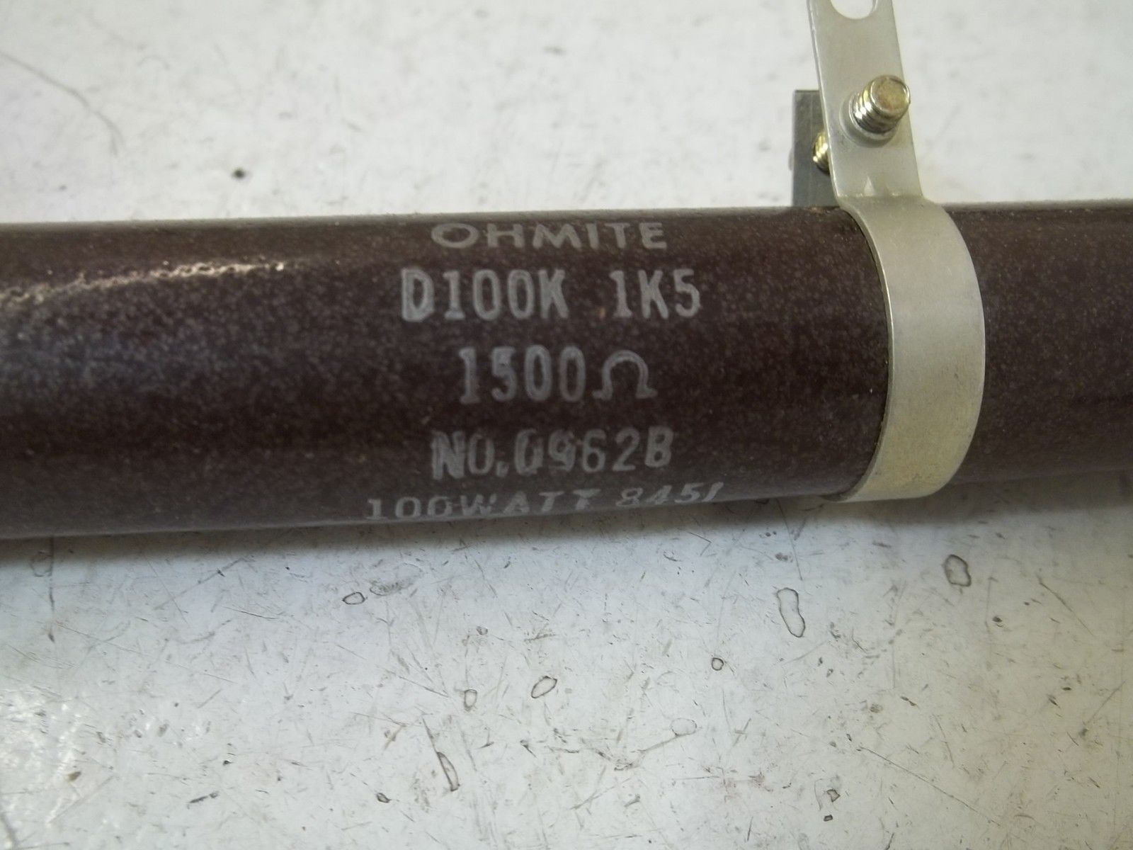 OHMITE 0962B (D100K1K5) RESISTOR 100WATTS, 1K5 OHMS NSMP