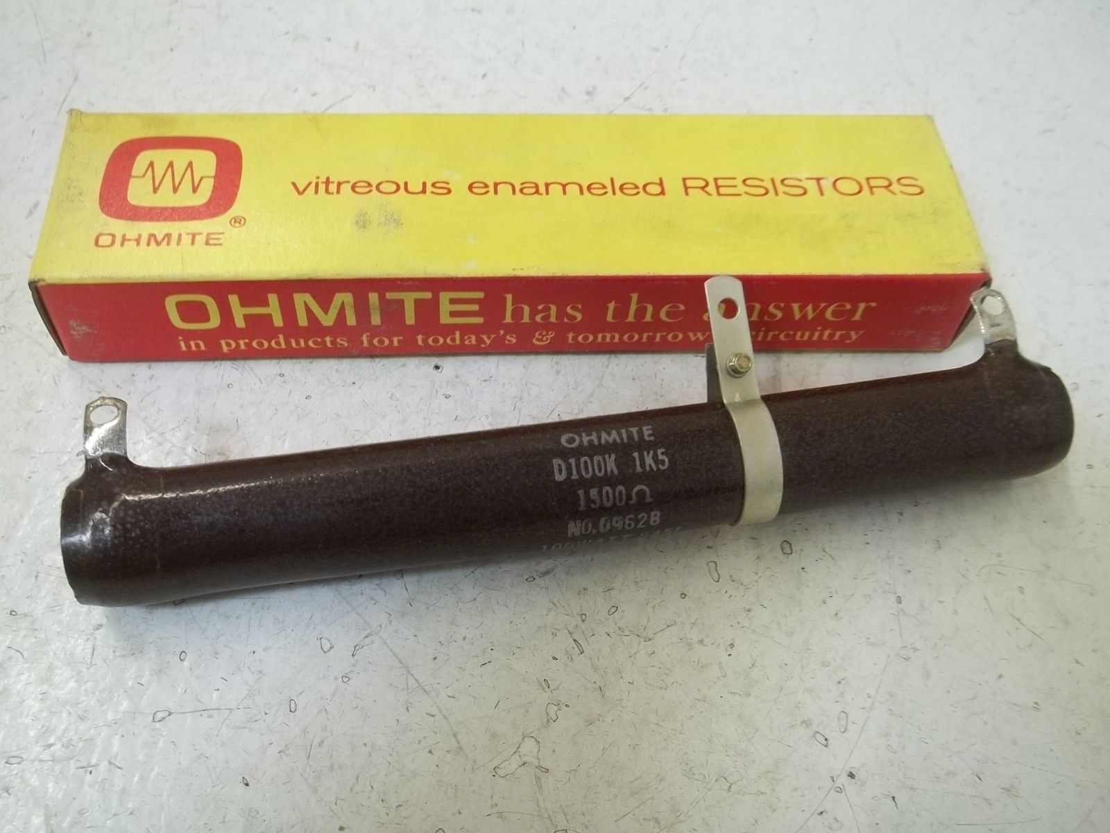 OHMITE 0962B (D100K1K5) RESISTOR 100WATTS, 1K5 OHMS NSMP
