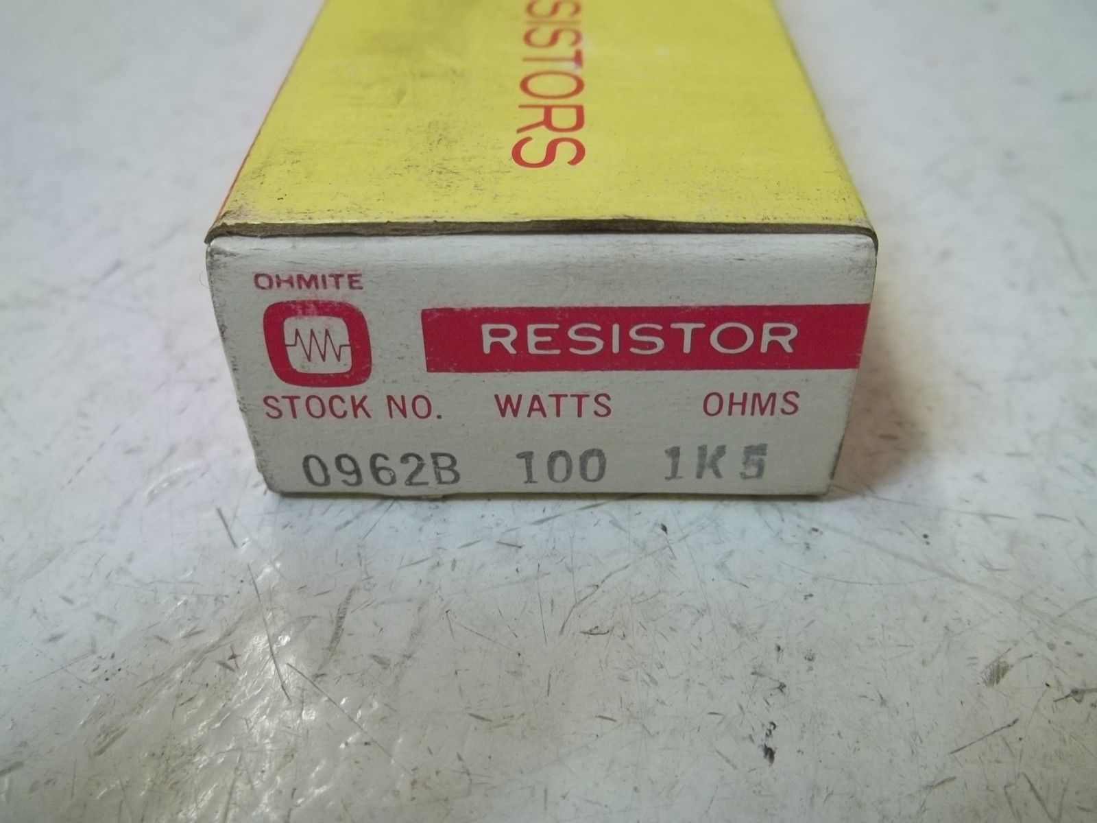 OHMITE 0962B (D100K1K5) RESISTOR 100WATTS, 1K5 OHMS NSMP