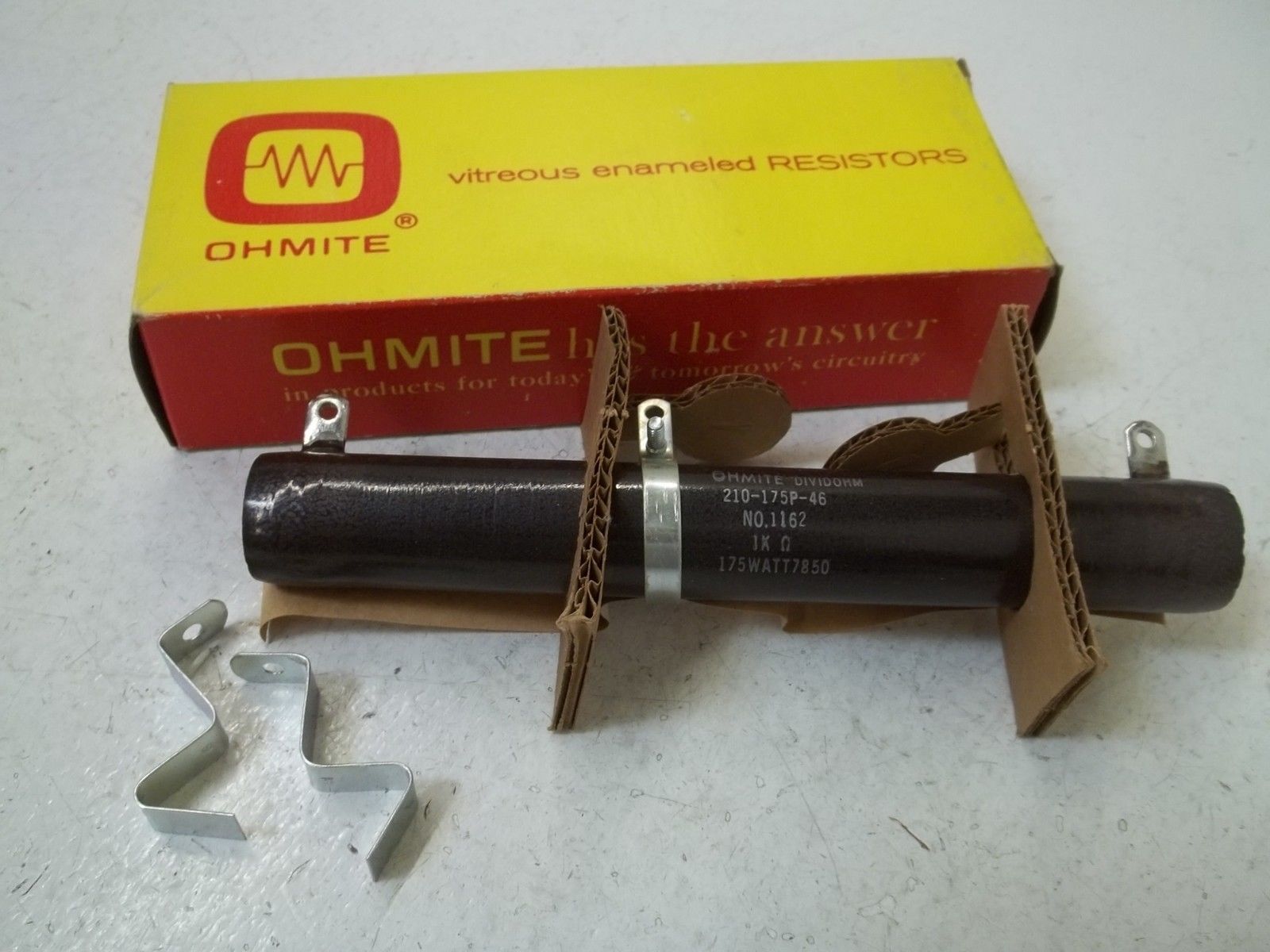 OHMITE 1162 (210-175P-46) RESISTOR 175WATTS, 1K OHMS NSMP