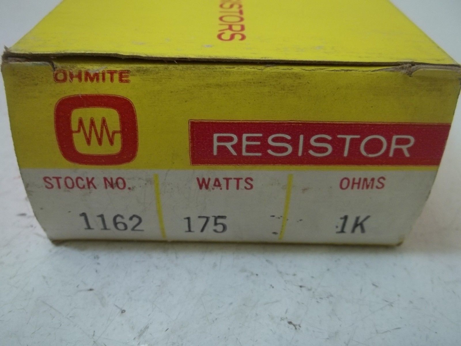 OHMITE 1162 (210-175P-46) RESISTOR 175WATTS, 1K OHMS NSMP