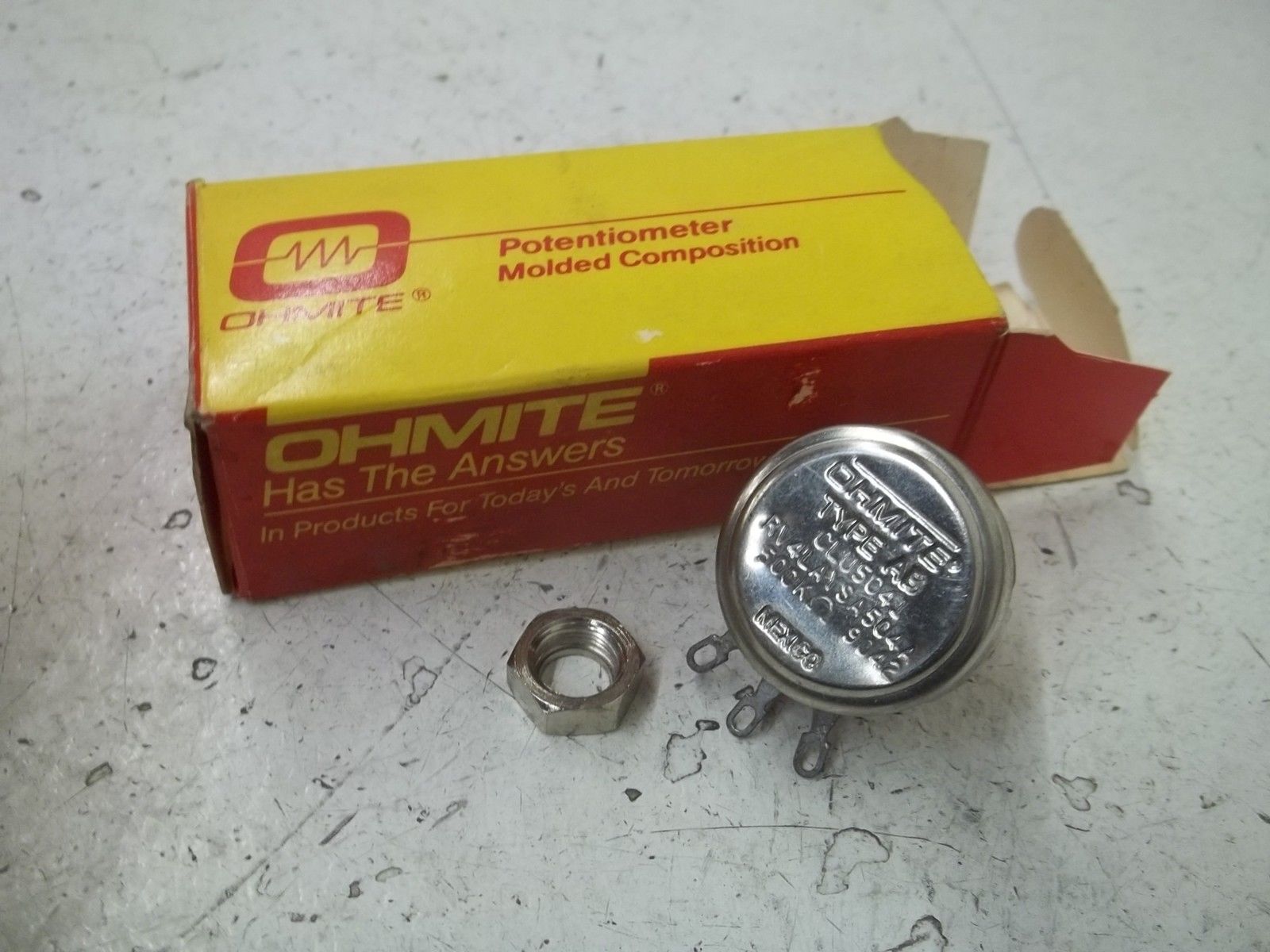 OHMITE CLU5041 POTENTIOMETER 0.5MEG NSMP