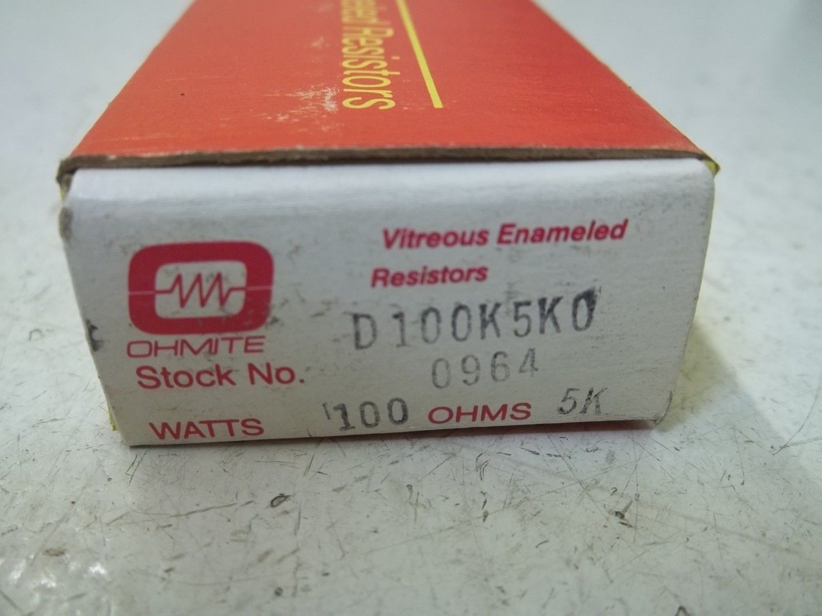 OHMITE D100K5K0 RESISTOR 100WATTS, 5K OHMS *NEW IN BOX*