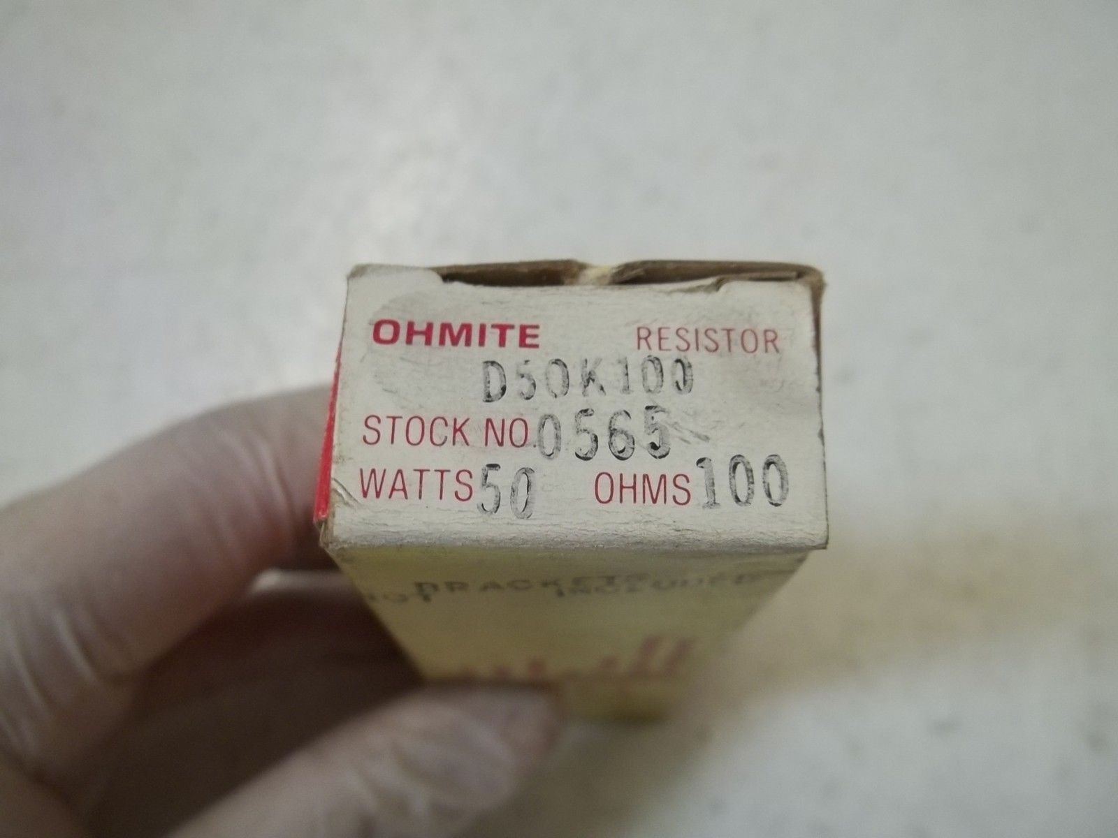 OHMITE D50K100 RESISTOR 100 OHMS  NSMP