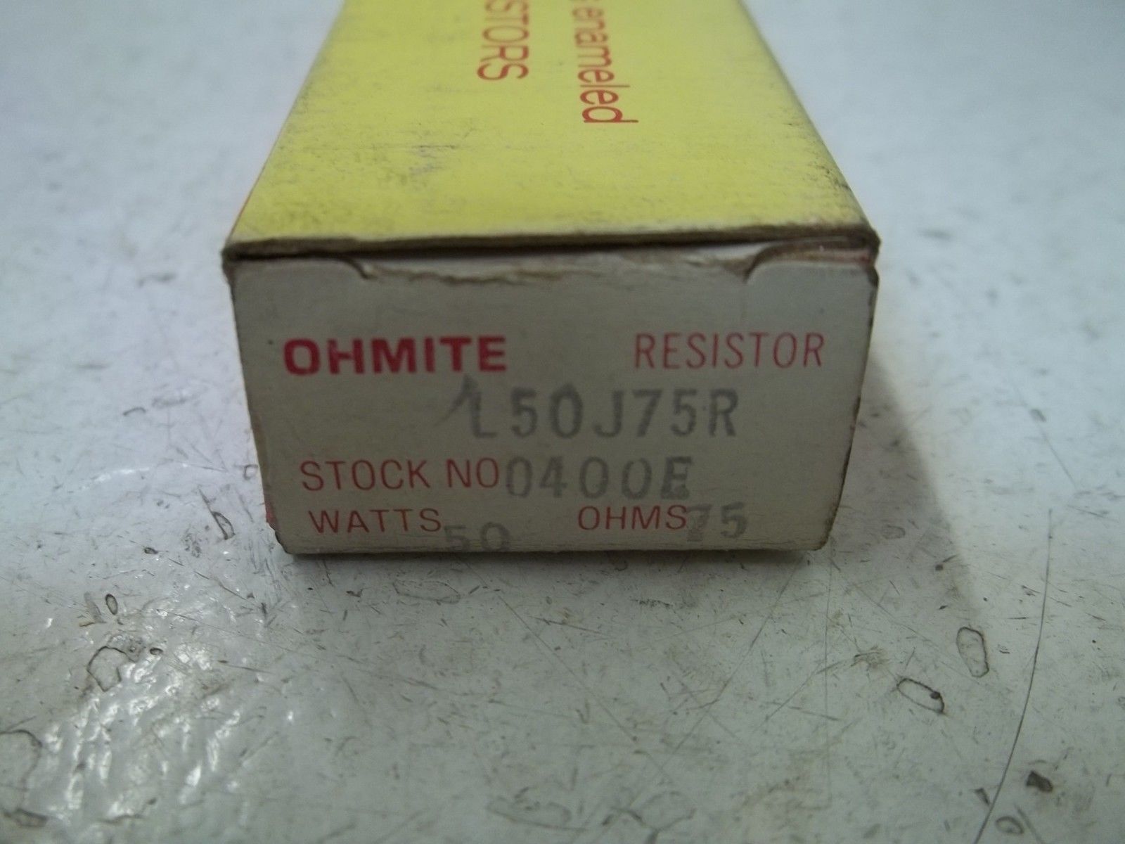 OHMITE L50J75R RESISTOR 50WATTS, 75 OHMS NSMP