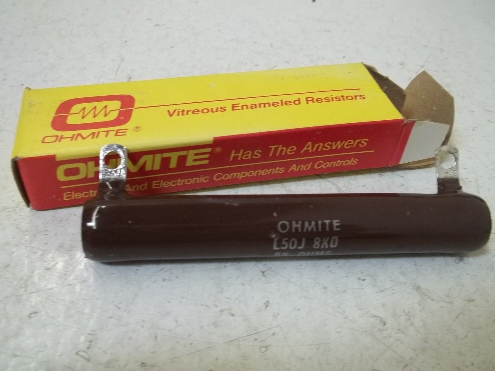 OHMITE L50J8K0 RESISTOR 50WATTS, 8K OHMS NSMP