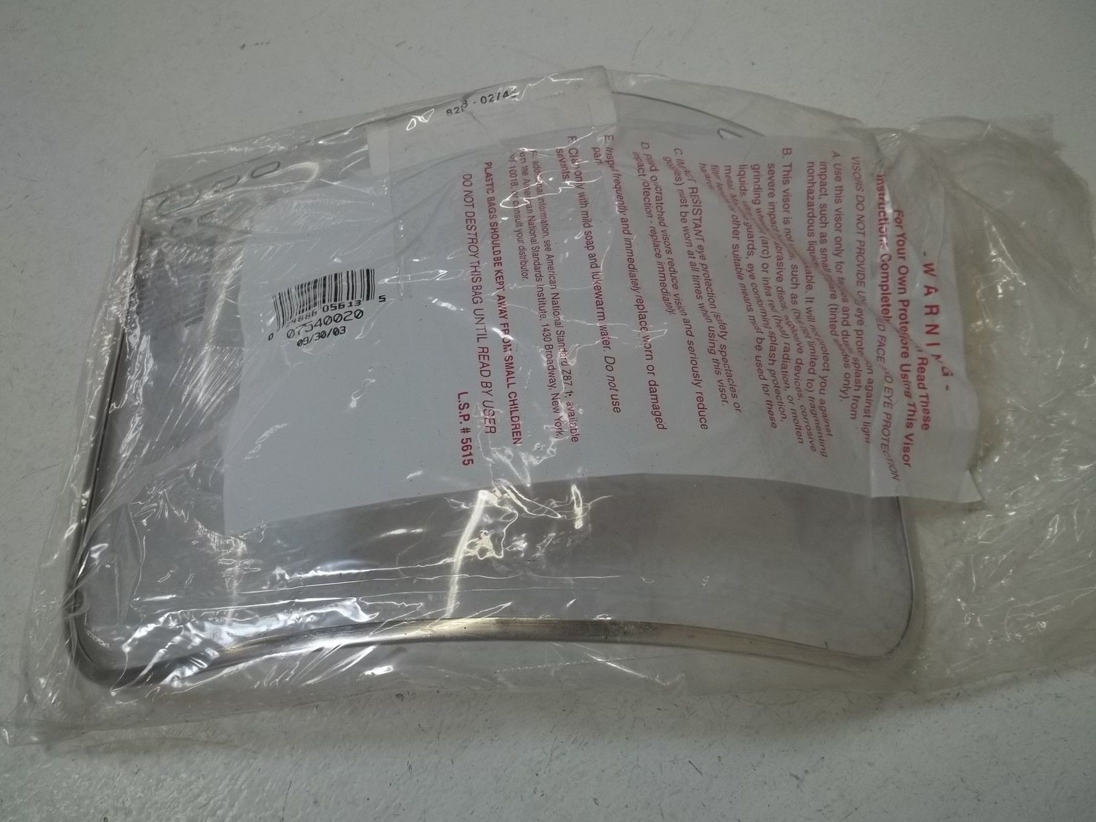OKI BERING VISOR 8X12X.060 CLEAR 0754-0020 NSNP