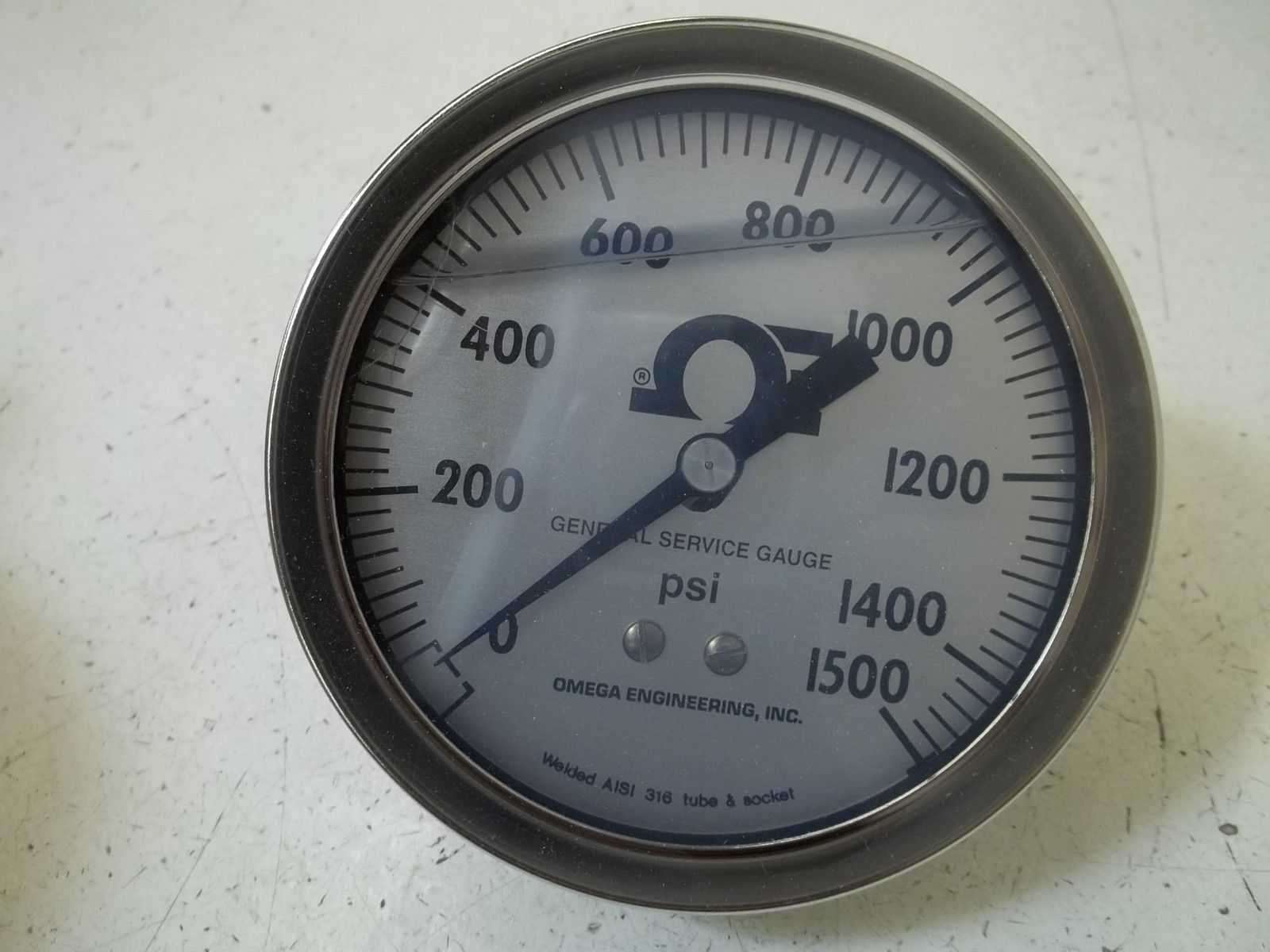 OMEGA PGS-35B-1500-F GAUGE 0-1500 NSMP