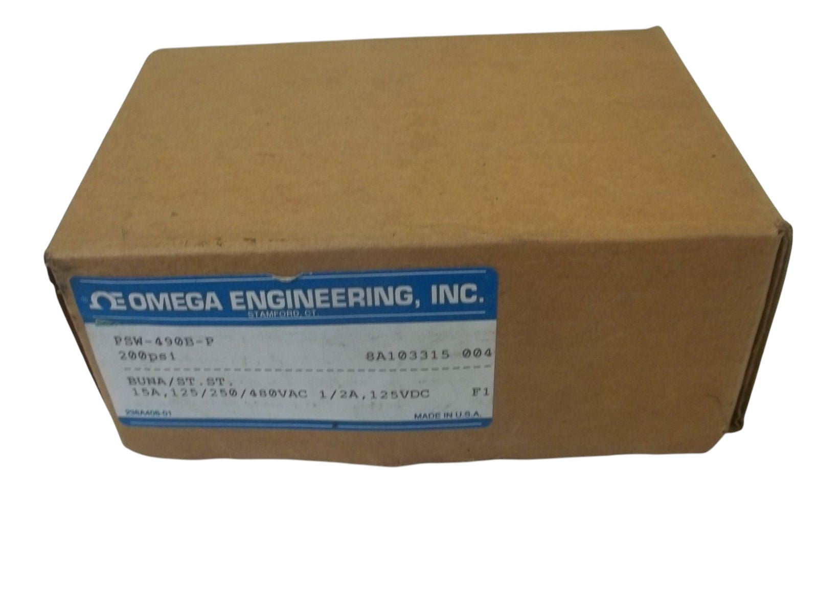 OMEGA PSW-490B-P PRESSURE SWITCH 200 PSI NSMP