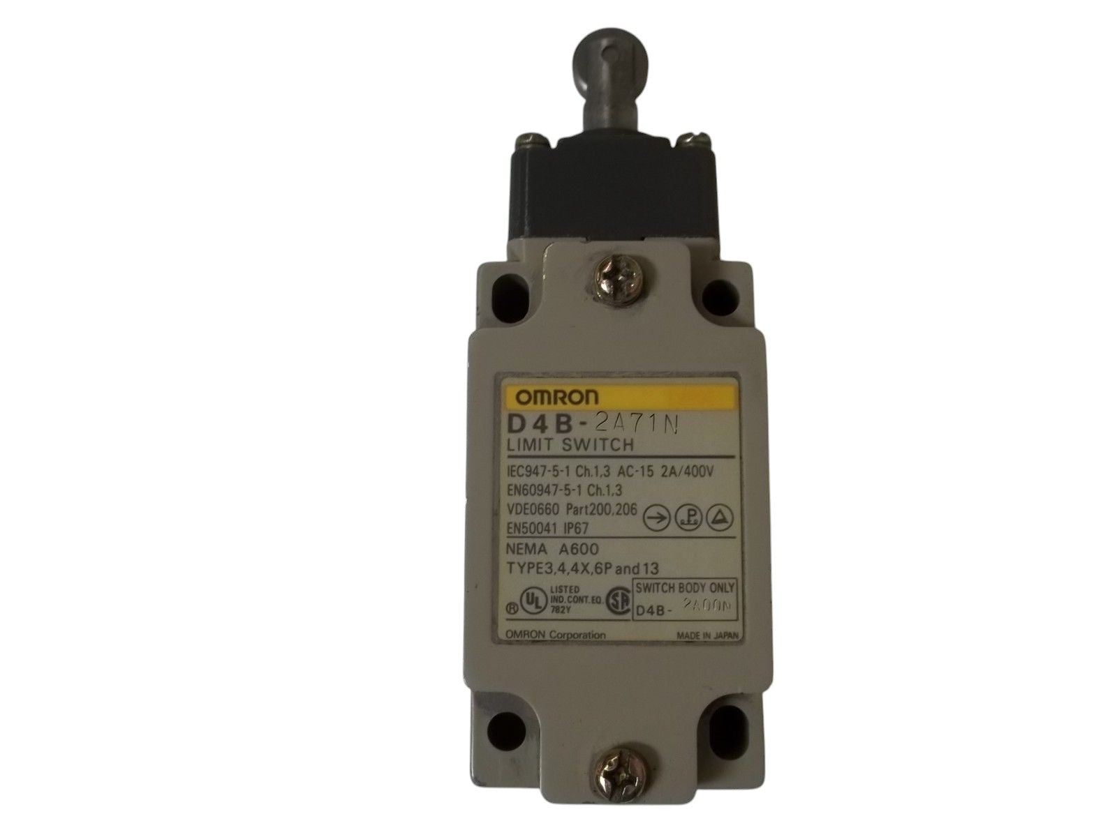 OMRON D4B-2A71N LIMIT SWITCH UNMP
