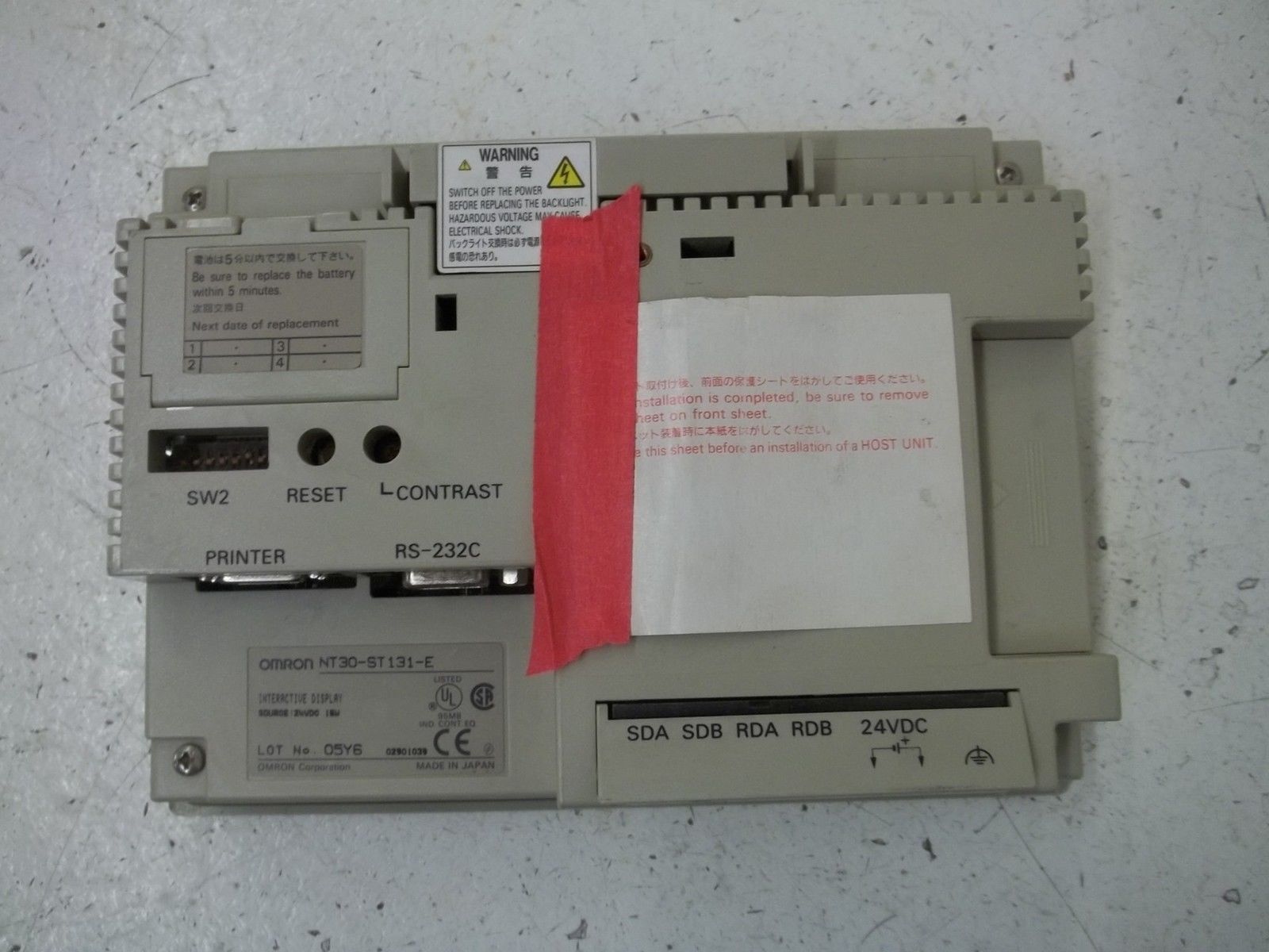 OMRON NT30-ST131-E INTERACTIVE DISPLAY *USED*