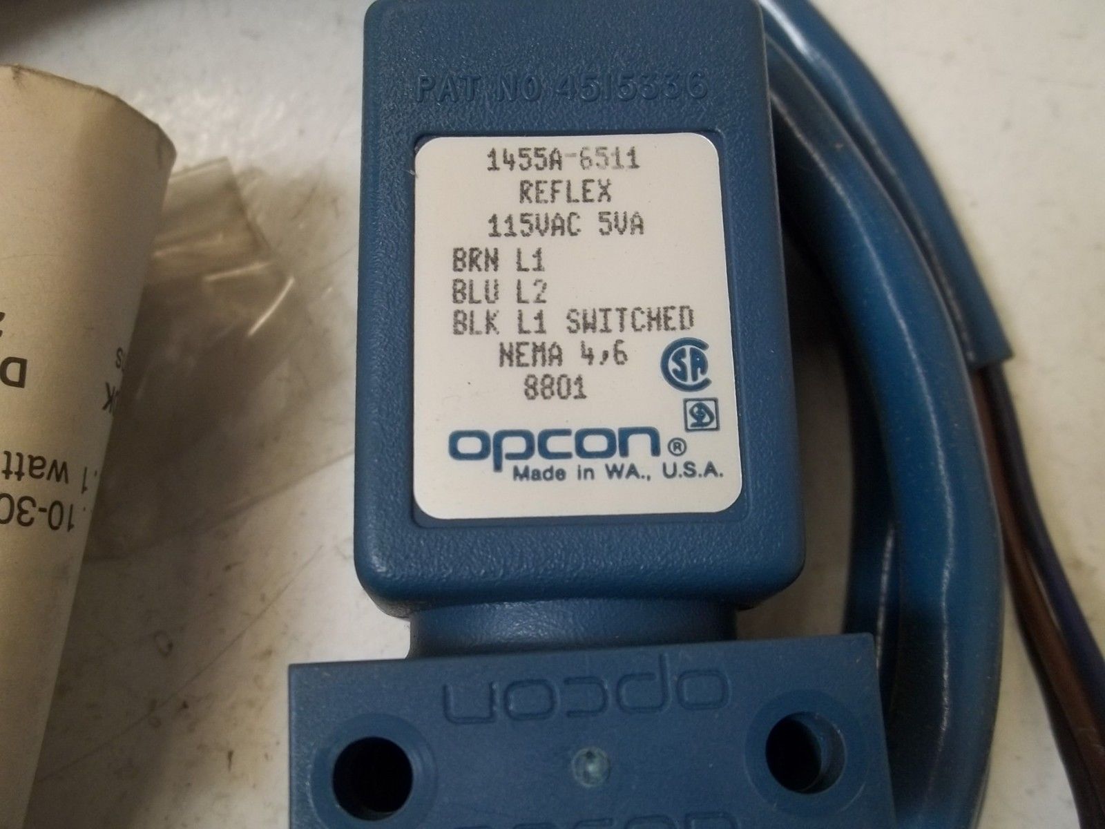 OPCON 1455A-6511 PHOTOELECTRIC REFLEX 115VAC 5VA NSMP