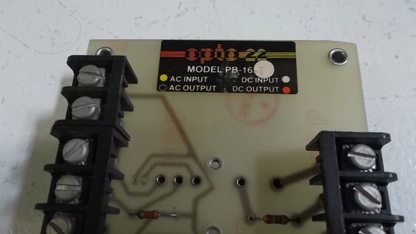 OPTO 22 MODULE RACK TERMINAL STRIP  PB-16-T UNMP