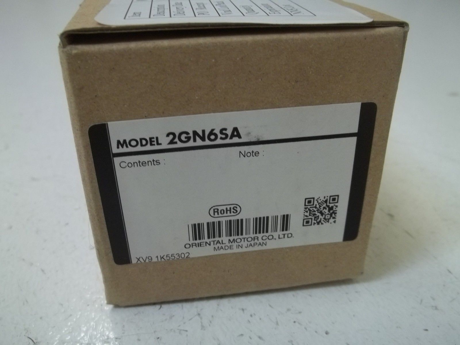 ORIENTAL MOTOR 2GN6SA GEAR HEAD NSMP