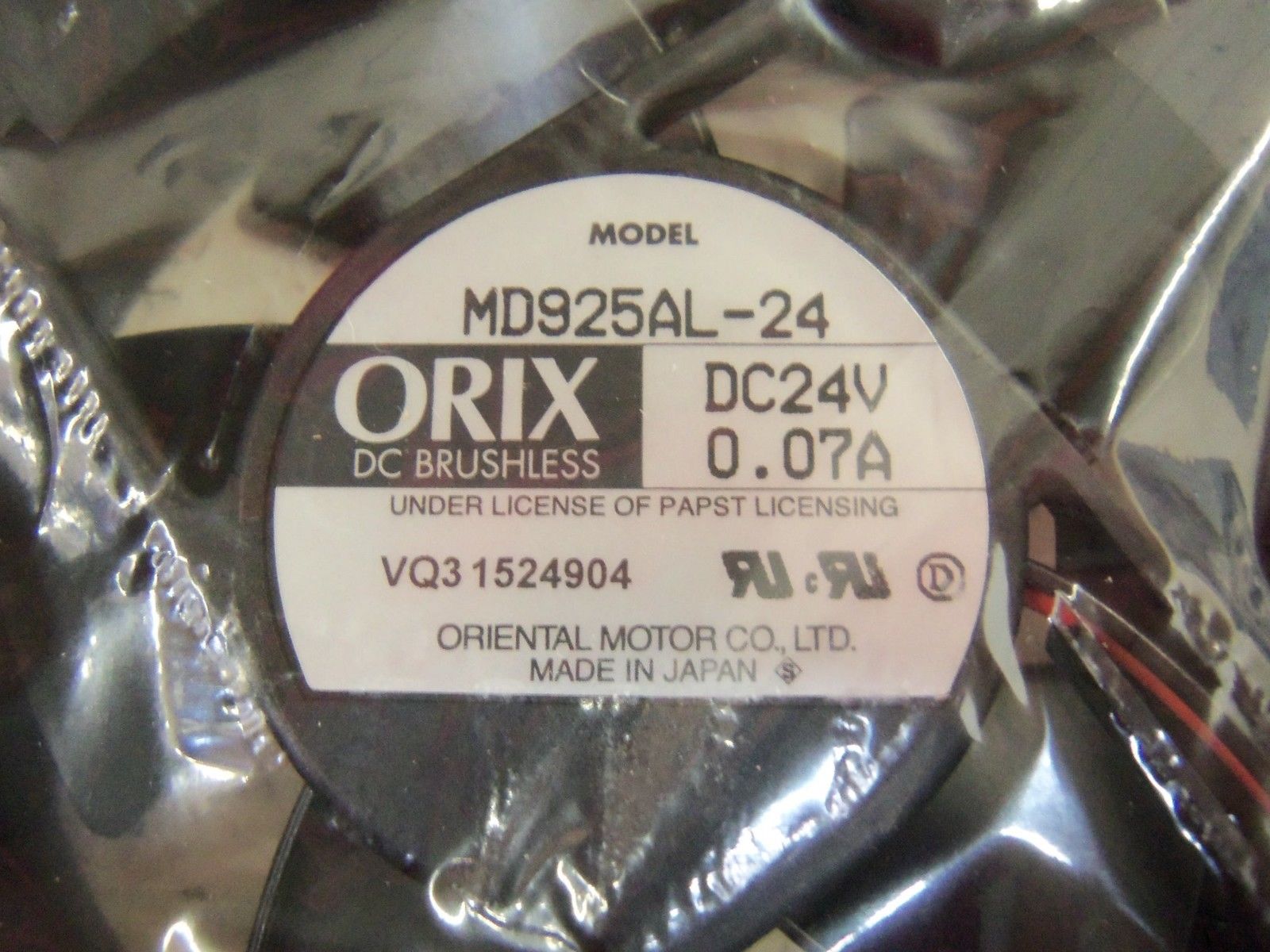 ORIENTAL MOTOR MD925AL-24 AXIAL FLOW FAN NSMP