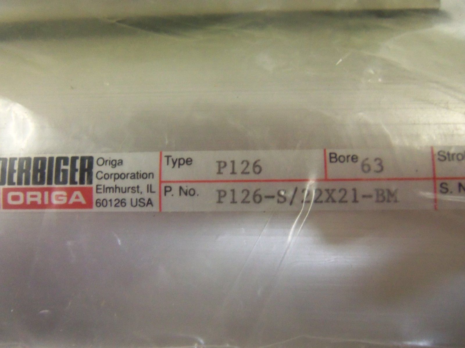 ORIGA P126-S/22X21-BM RODLESS PNEUMATIC CYLINDER NSNP