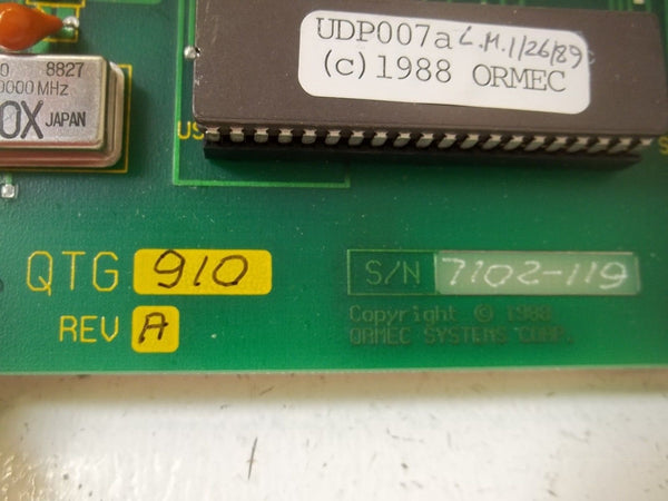 ORMEC QTG910 PC BOARD UNMP