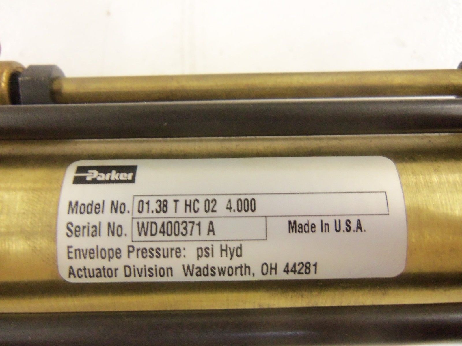 PARKER 01.38THC024.000 HYDRUALIC ACTUATOR CYLINDER NSNP