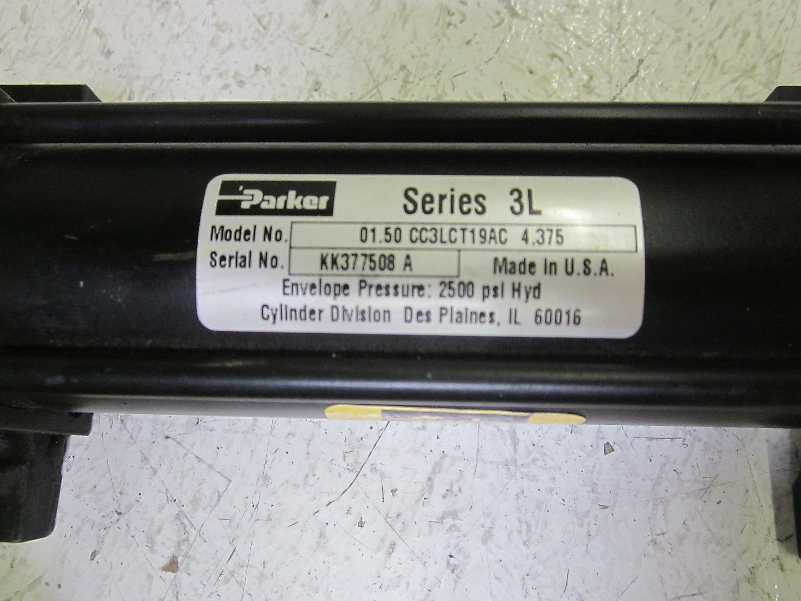 PARKER 01.50CC3LCT19AC4.375 AIR CYLINDER 2500PSI  UNMP