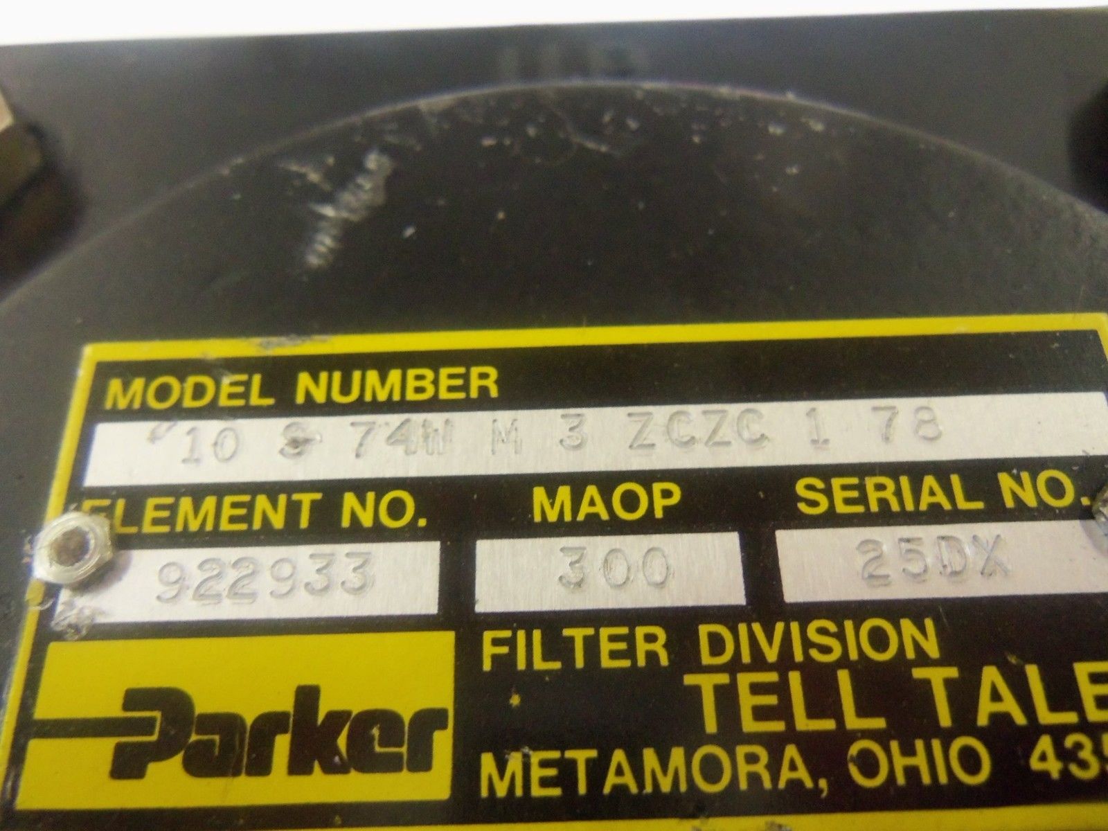 PARKER 10-S-74W-M-3-ZCZC-1-78 UNMP